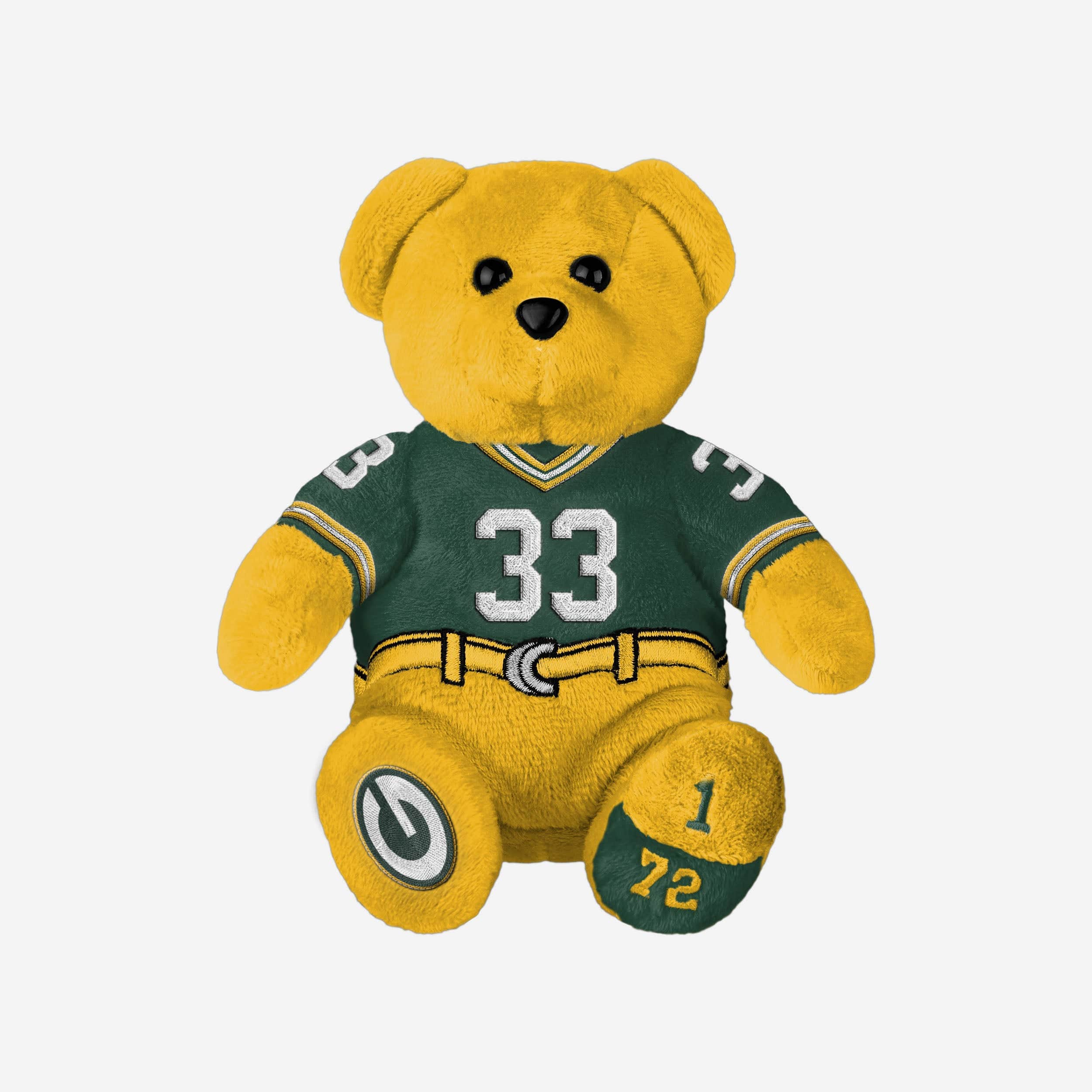 Aaron Jones Green Bay Packers Team Beans Embroidered Player Bear - Image 4
