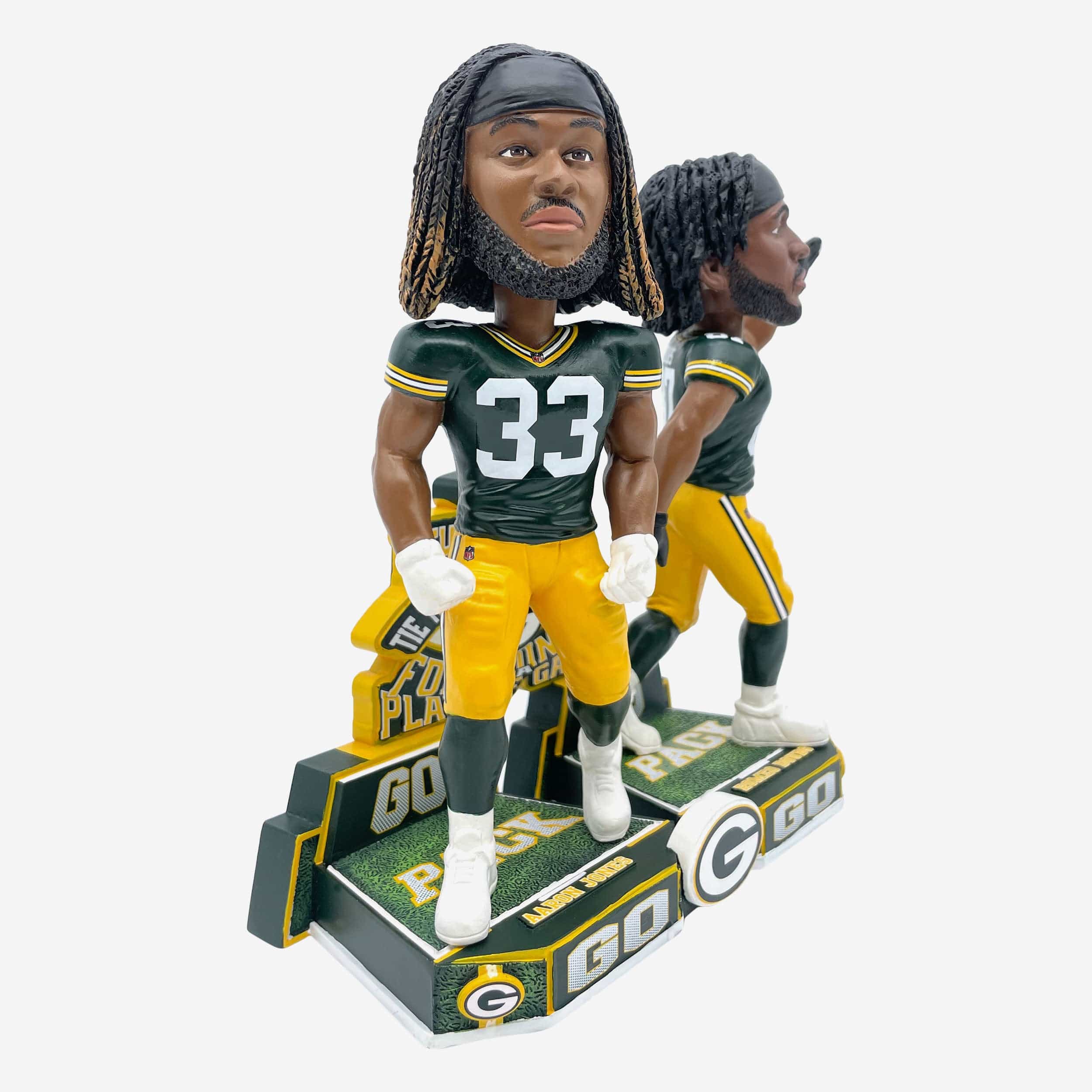 Aaron Jones & Romeo Doubs Green Bay Packers Gamebreaker Dual Bobblehead - Image 5
