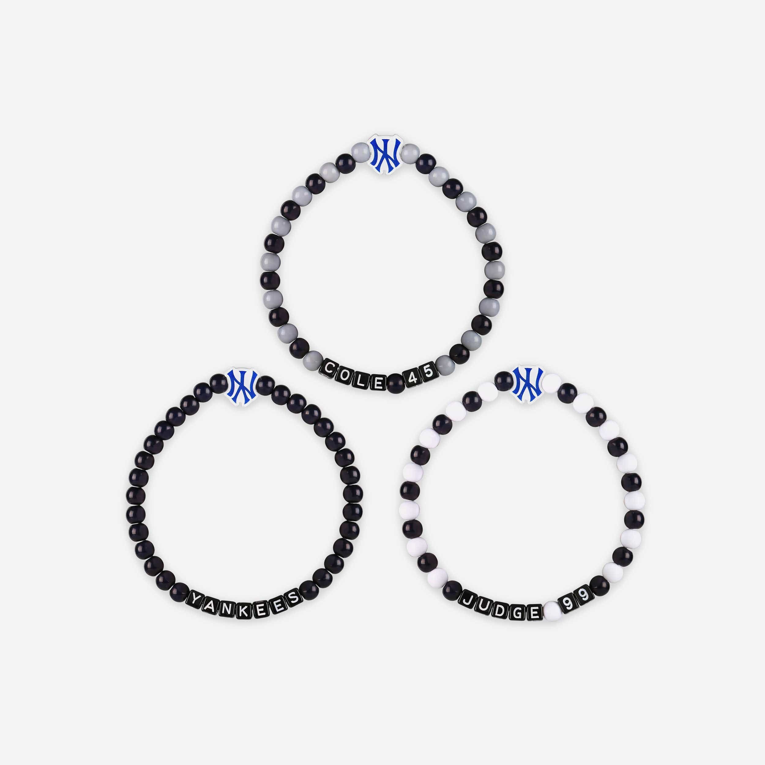 Aaron Judge & Gerrit Cole New York Yankees 3 Pack Player Beaded Friendship Bracelet - Image 3