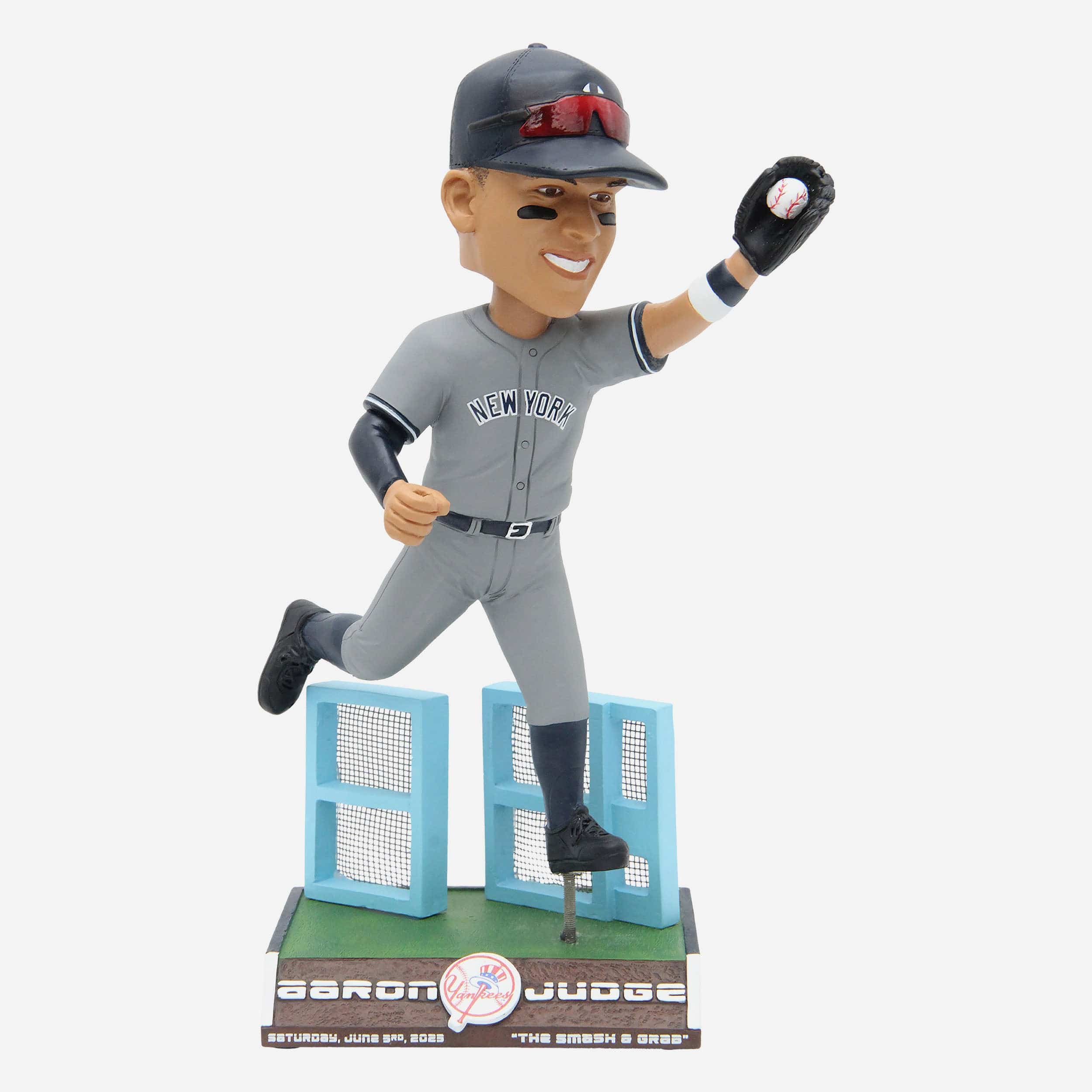 Aaron Judge New York Yankees Wall Busting Catch Bobblehead