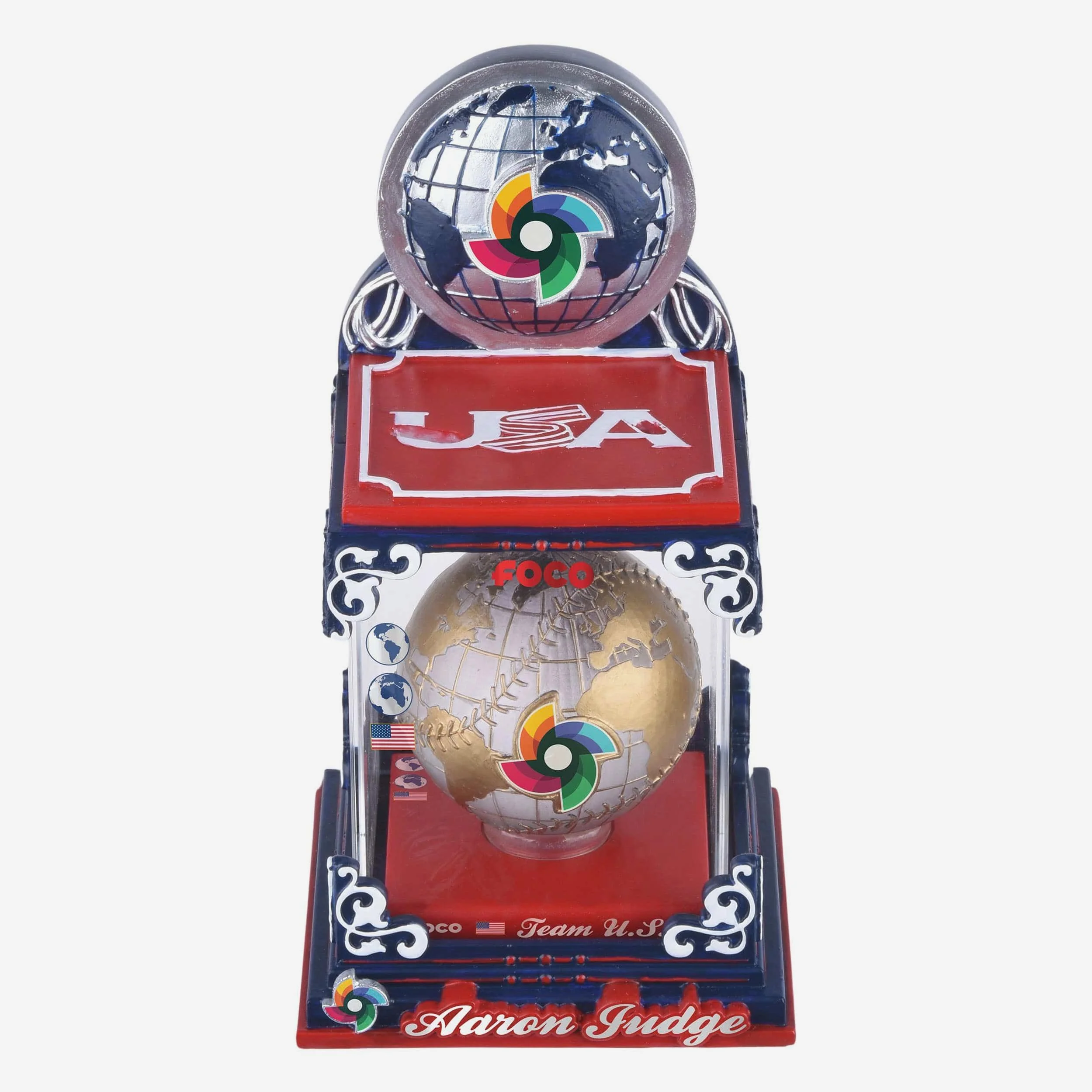 Aaron Judge USA 2026 World Baseball Classic Globe Case Bobblehead - Image 4
