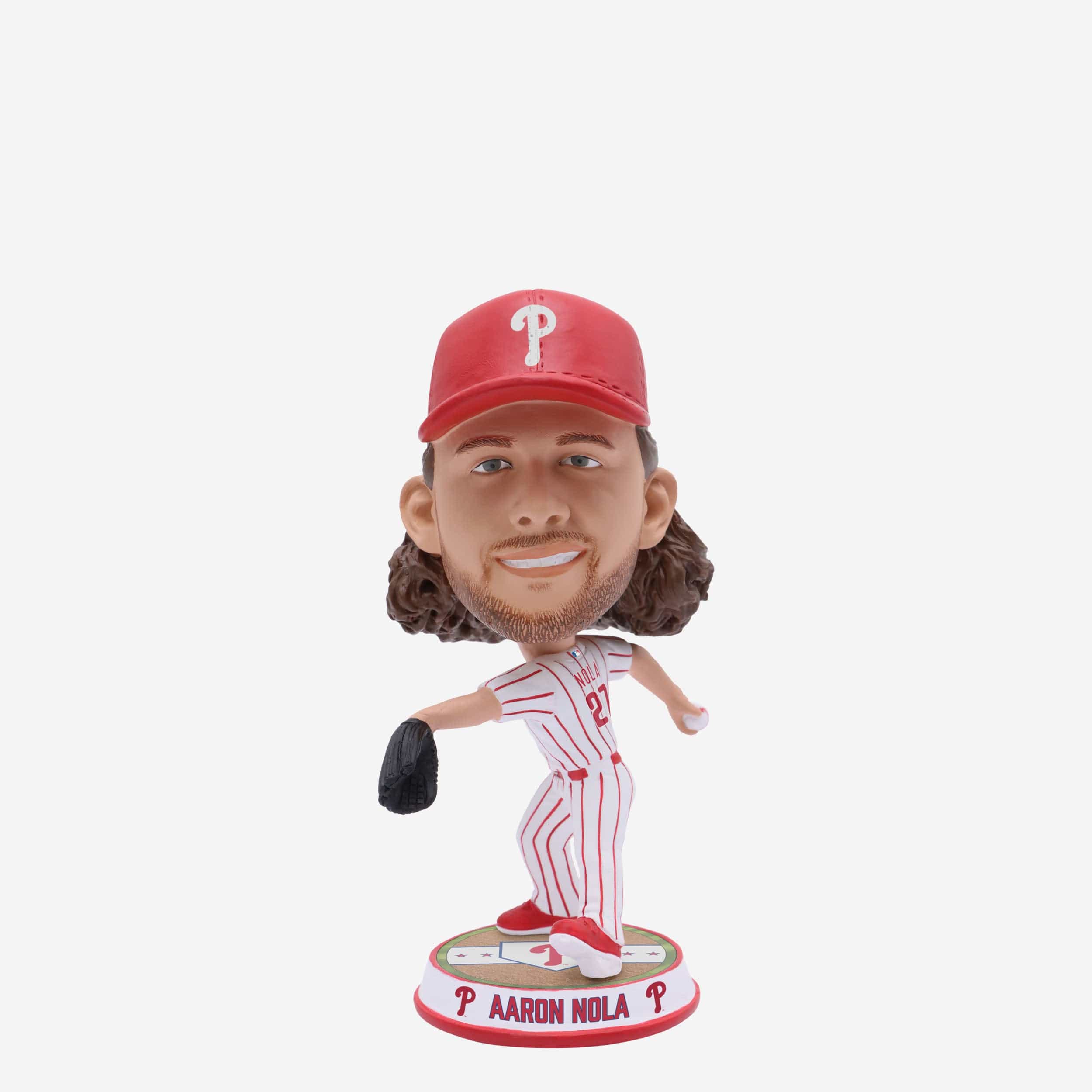 Aaron Nola Philadelphia Phillies Field Stripe Mini Bighead Bobblehead