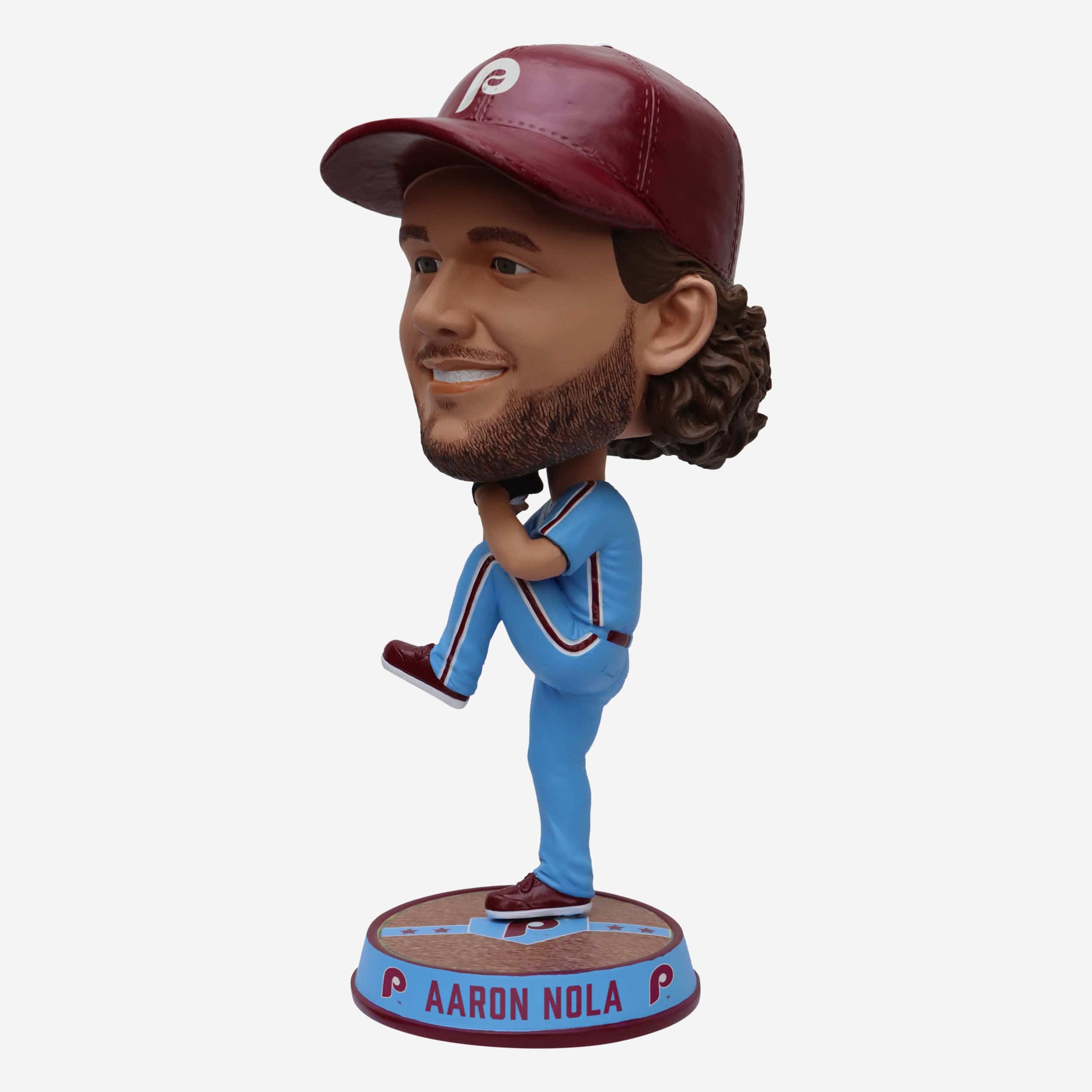 Aaron Nola Philadelphia Phillies Powder Blue Uniform Field Stripe Bighead Bobblehead