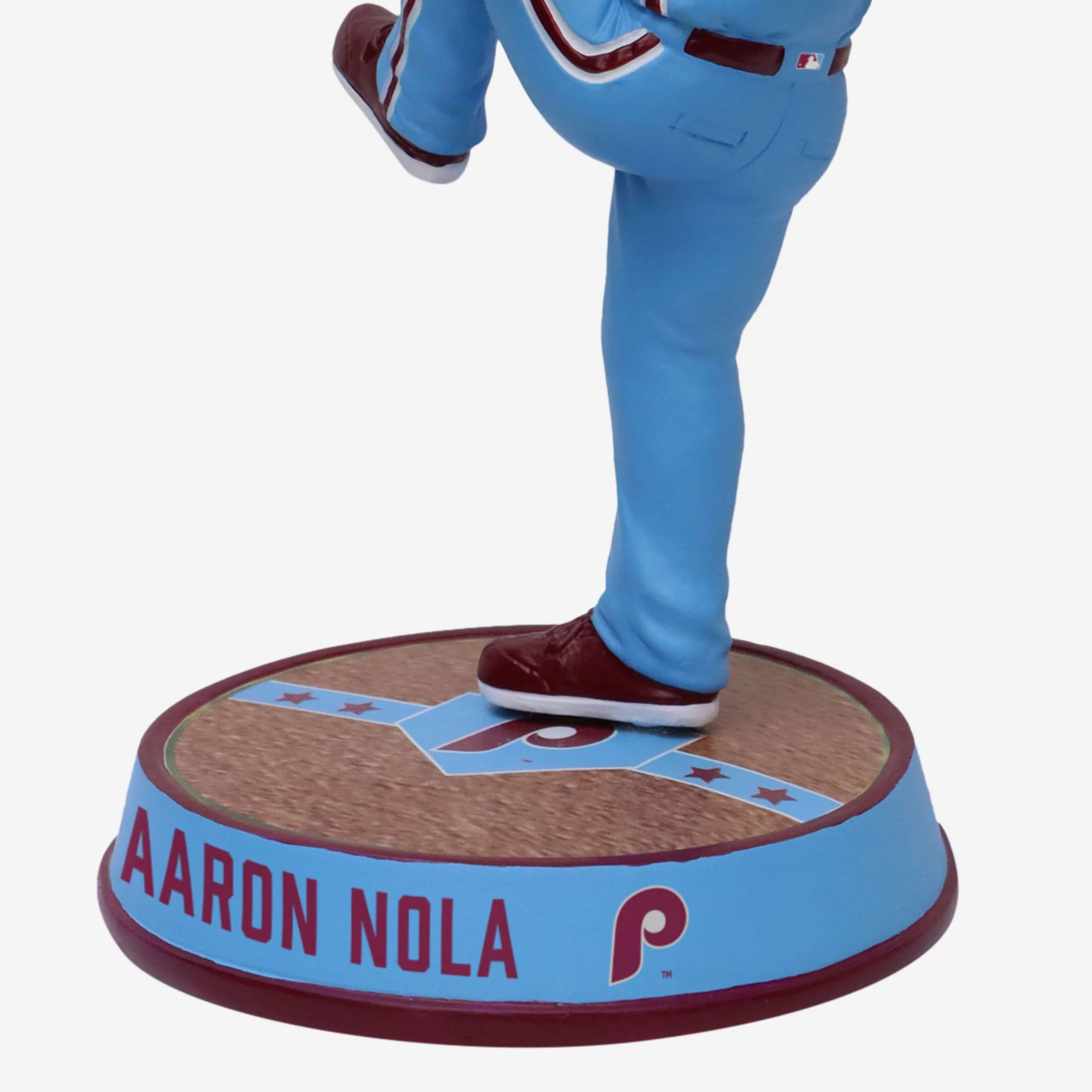 Aaron Nola Philadelphia Phillies Powder Blue Uniform Field Stripe Bighead Bobblehead - Image 3