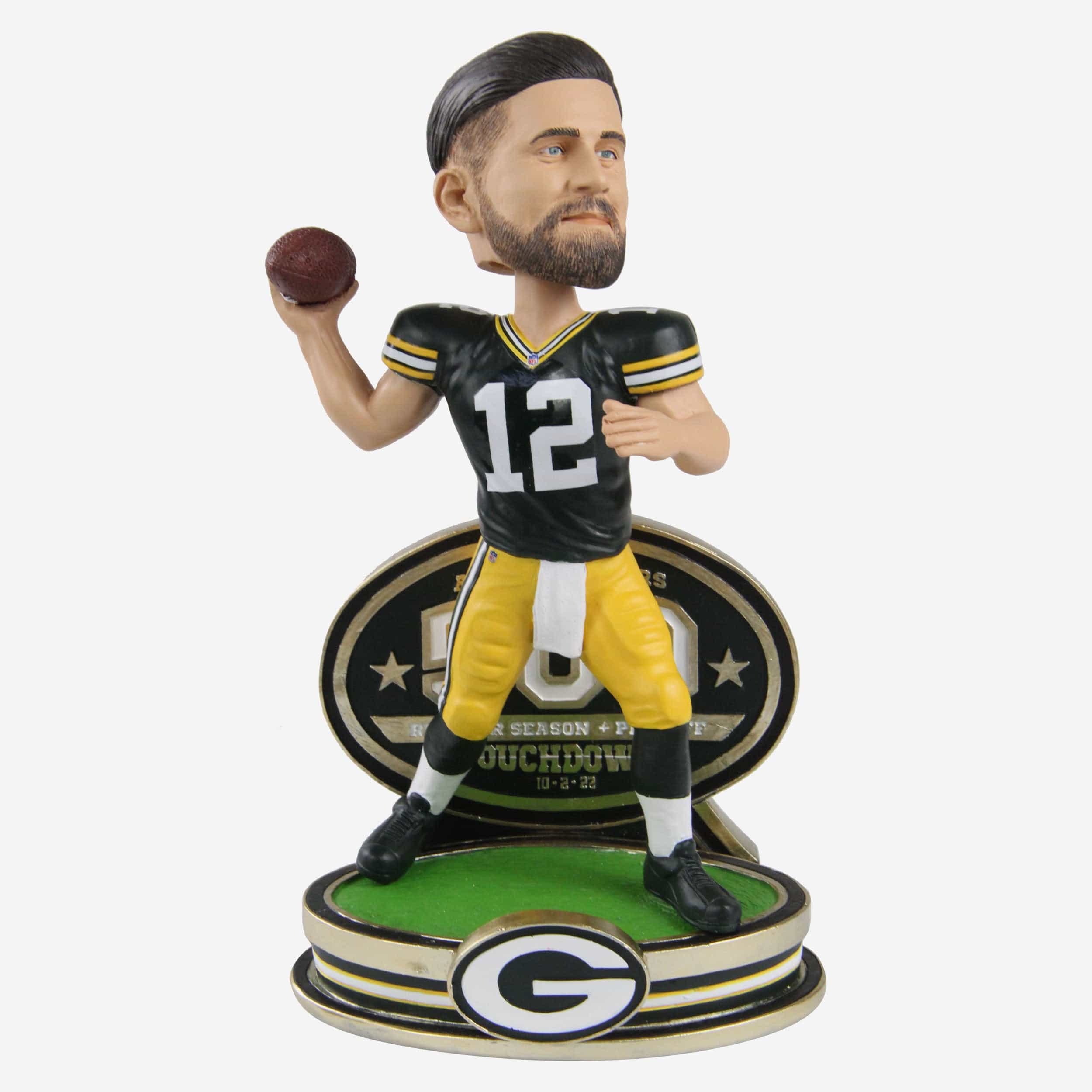 Aaron Rodgers Green Bay Packers 500 Career Passing Touchdowns Bobblehead