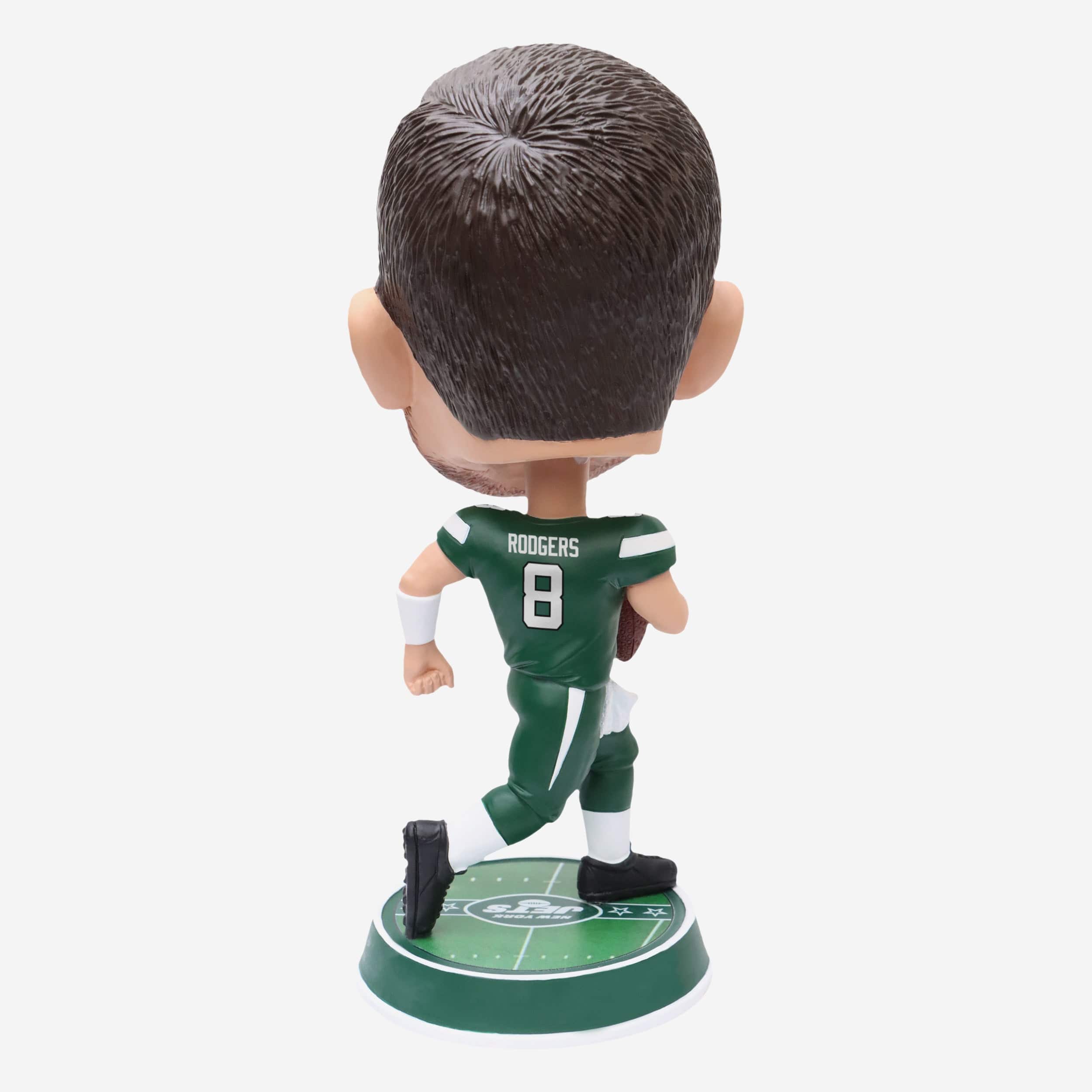 Aaron Rodgers New York Jets Field Stripe Bighead Bobblehead - Image 5