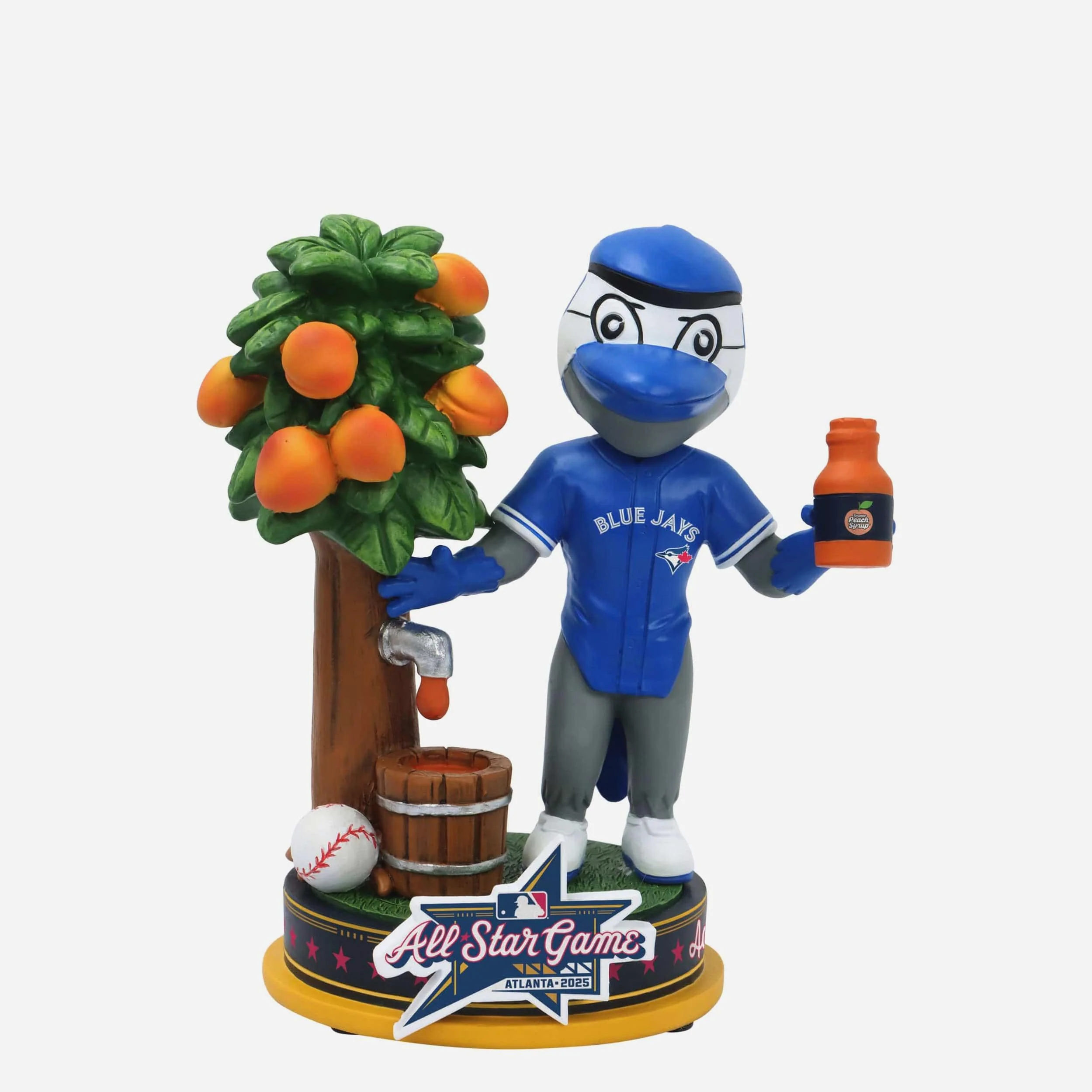 Ace Toronto Blue Jays 2025 MLB All-Star Peach Mascot Mini Bobblehead Scene