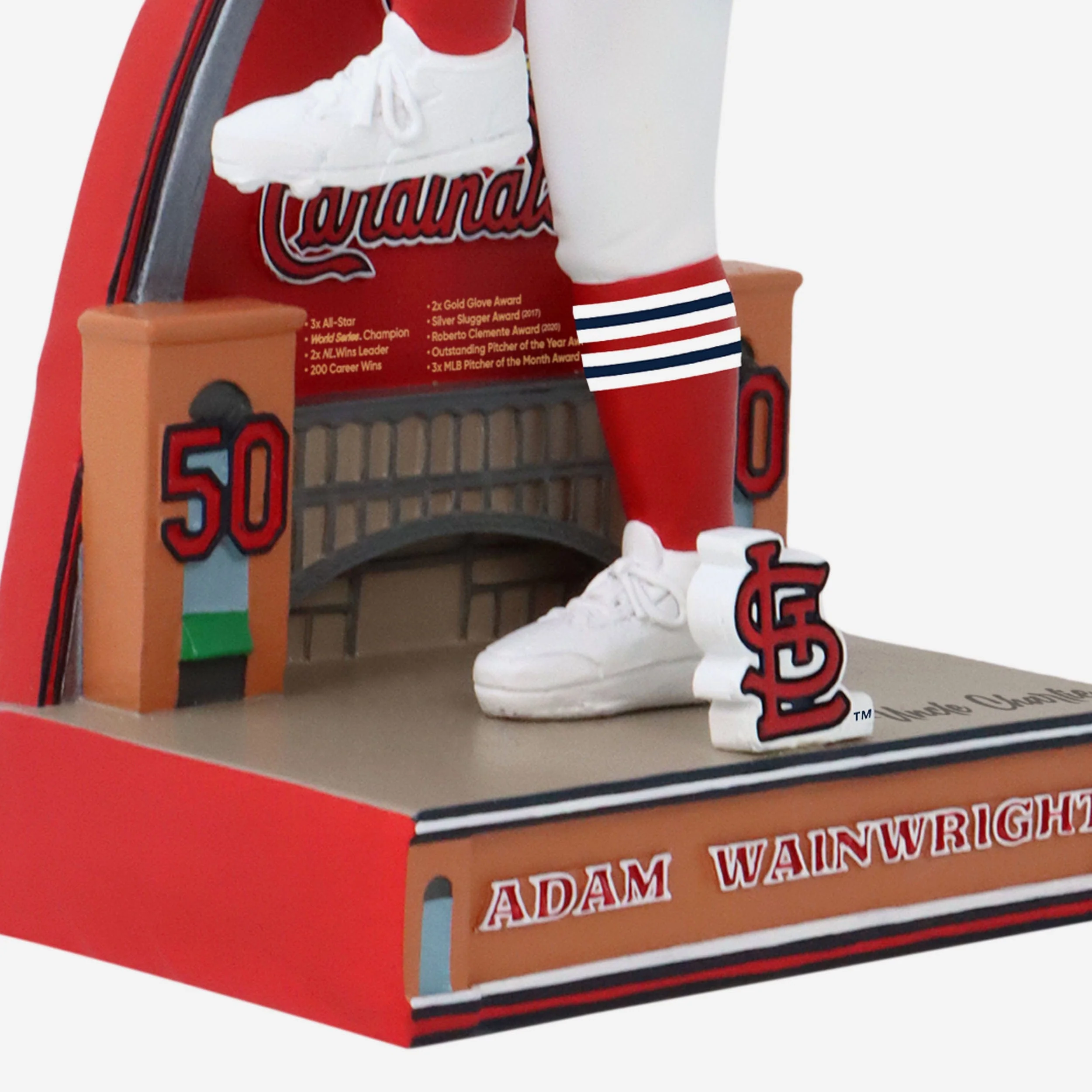 Adam Wainwright St Louis Cardinals Career Stats Bobblehead - Image 3
