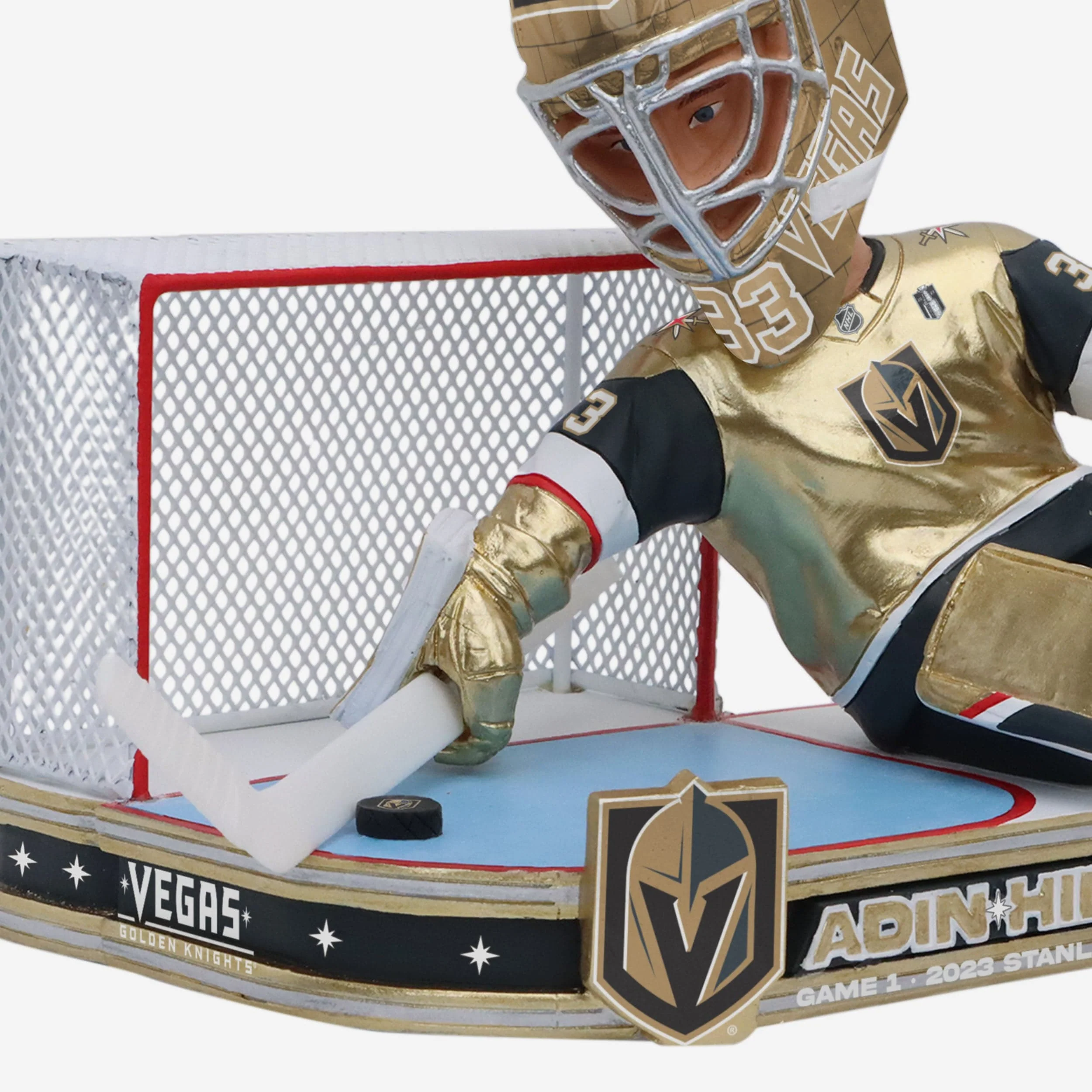Adin Hill Vegas Golden Knights Game 1 Stick Save Bobblehead - Image 3