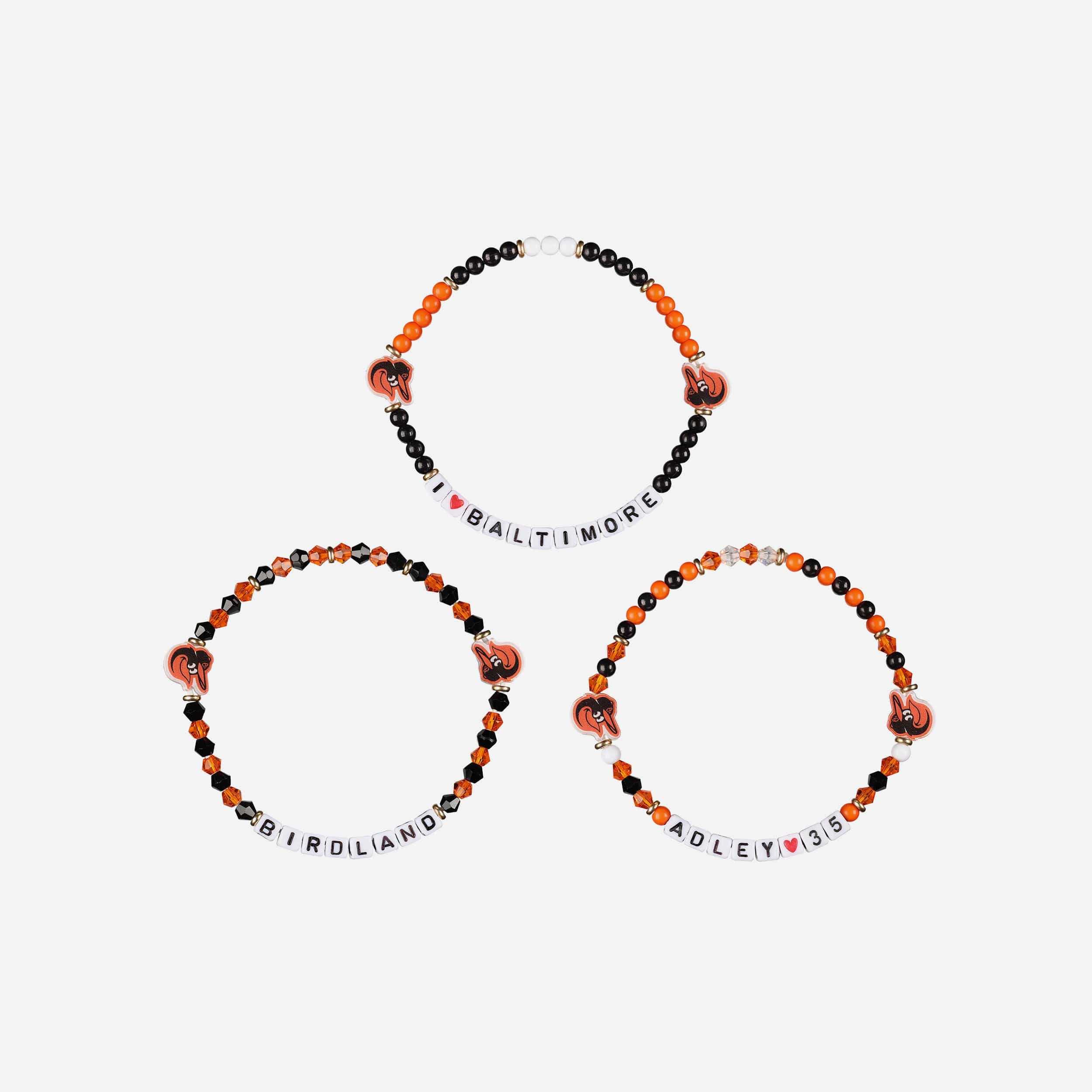 Adley Rutschman Baltimore Orioles 3 Pack Player Friendship Bracelet - Image 3
