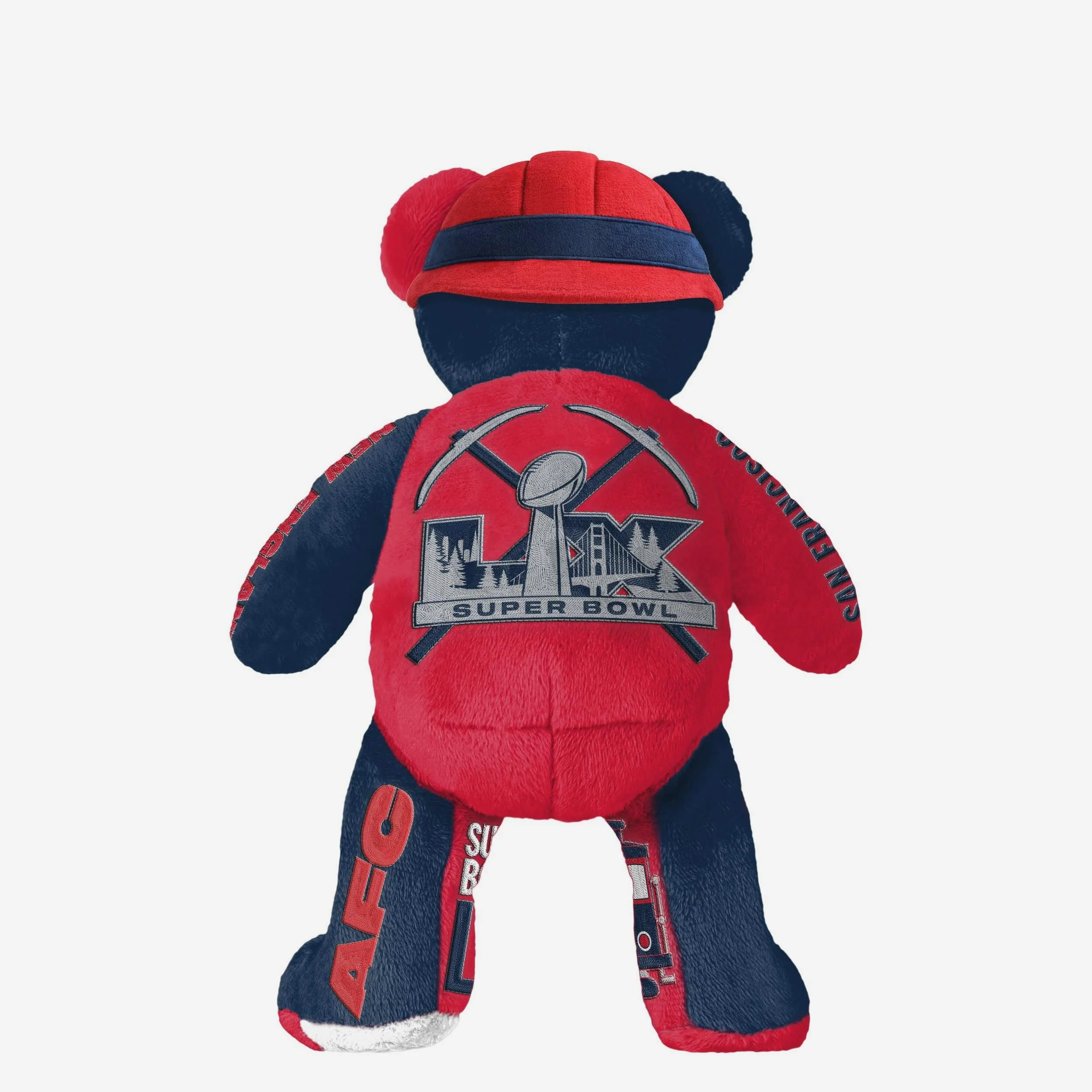 New England Patriots AFC Super Bowl LX Bound Team Beans Thematic Embroidered Bear - Image 3