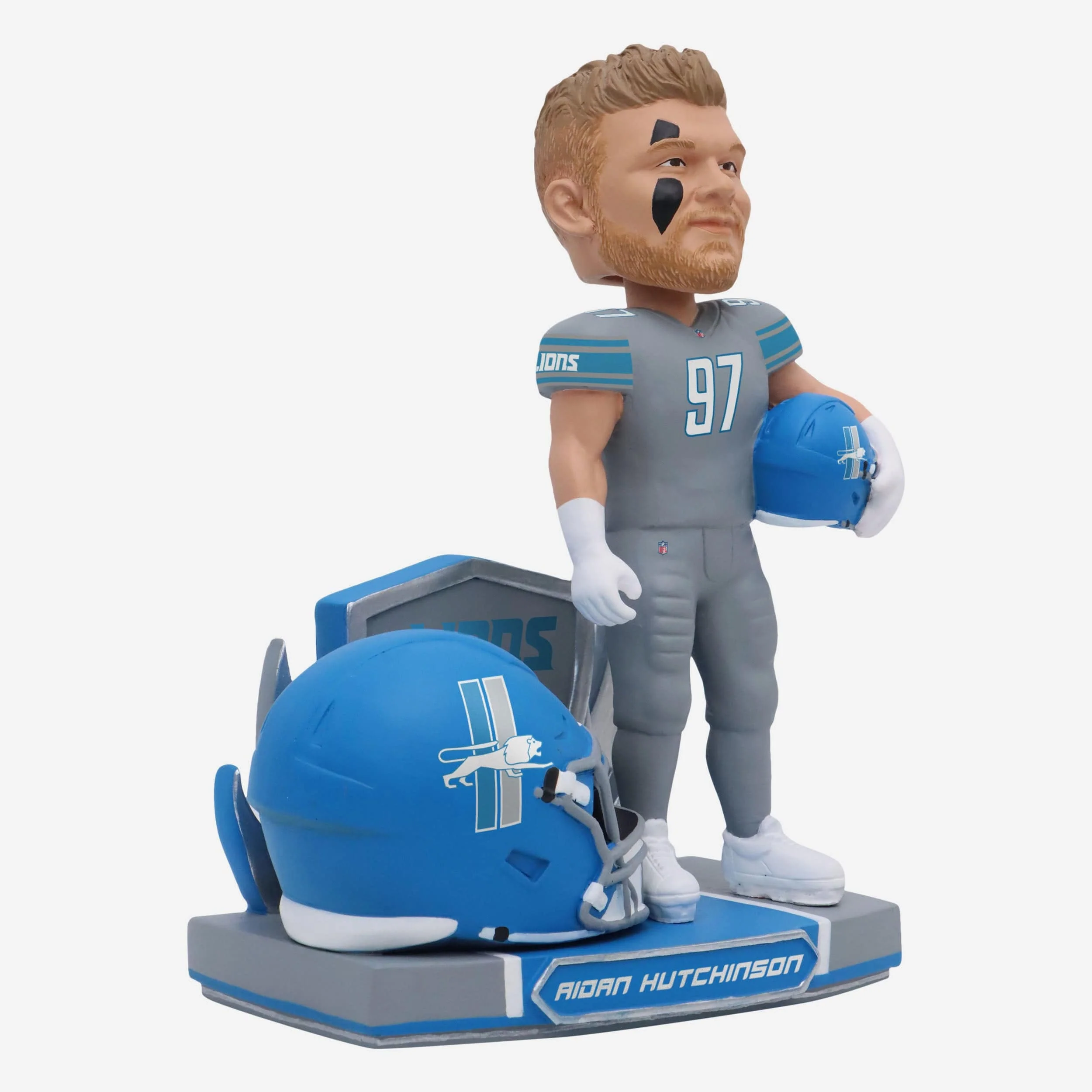 Aidan Hutchinson Detroit Lions 2023 Alternate Helmet Bobblehead - Image 4