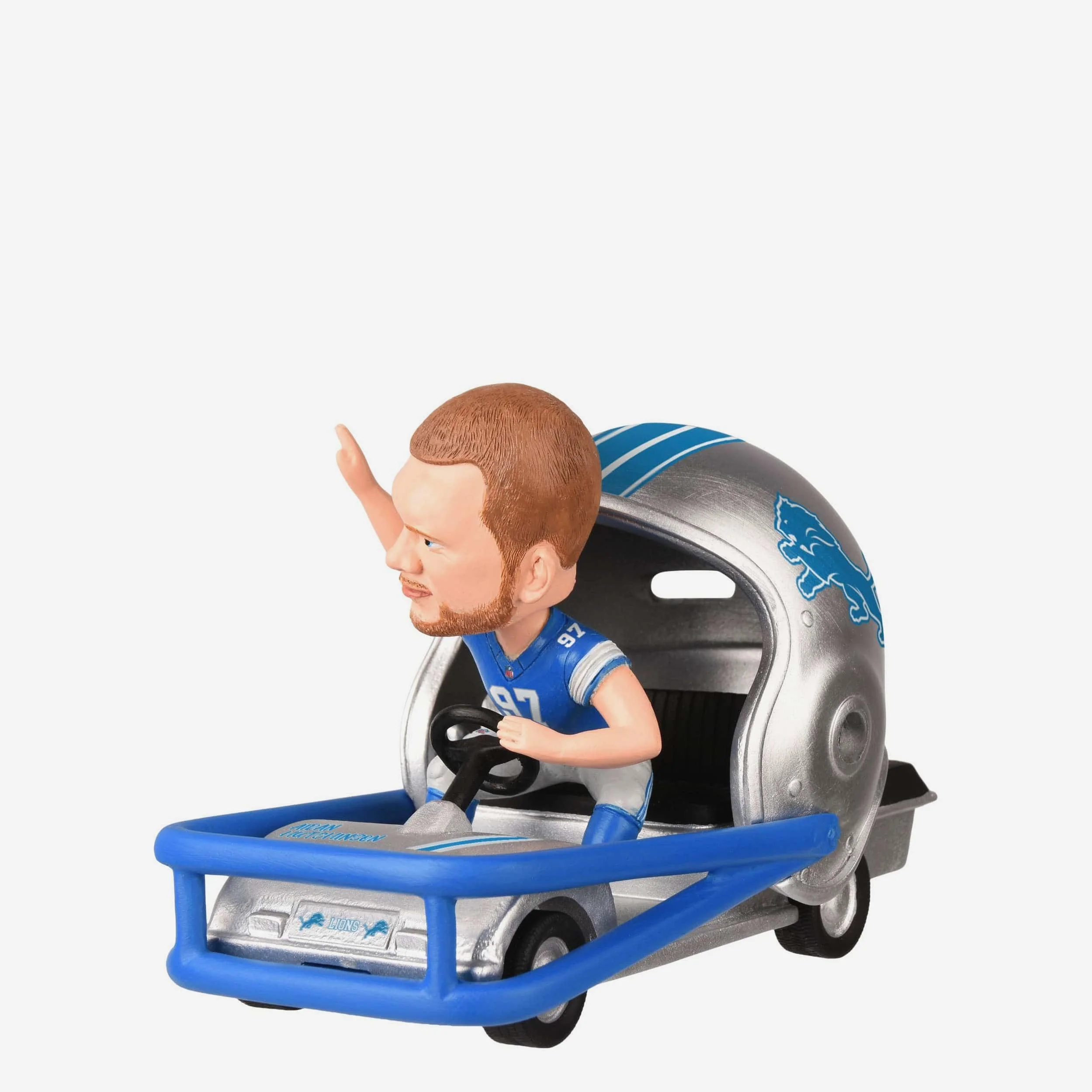 Aidan Hutchinson Detroit Lions Helmet Cart Bobblehead - Image 4