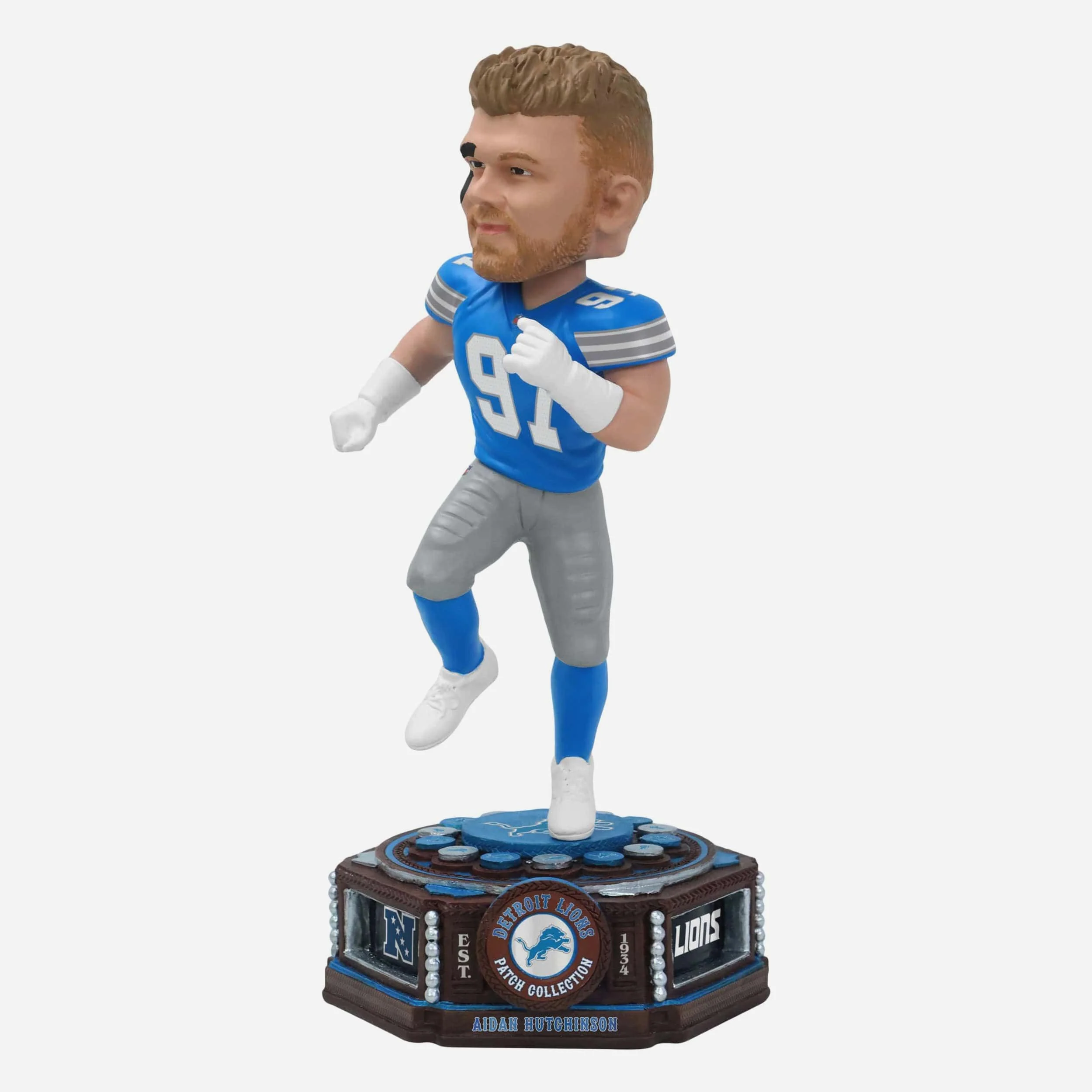 Aidan Hutchinson Detroit Lions Patch Collection Bobblehead