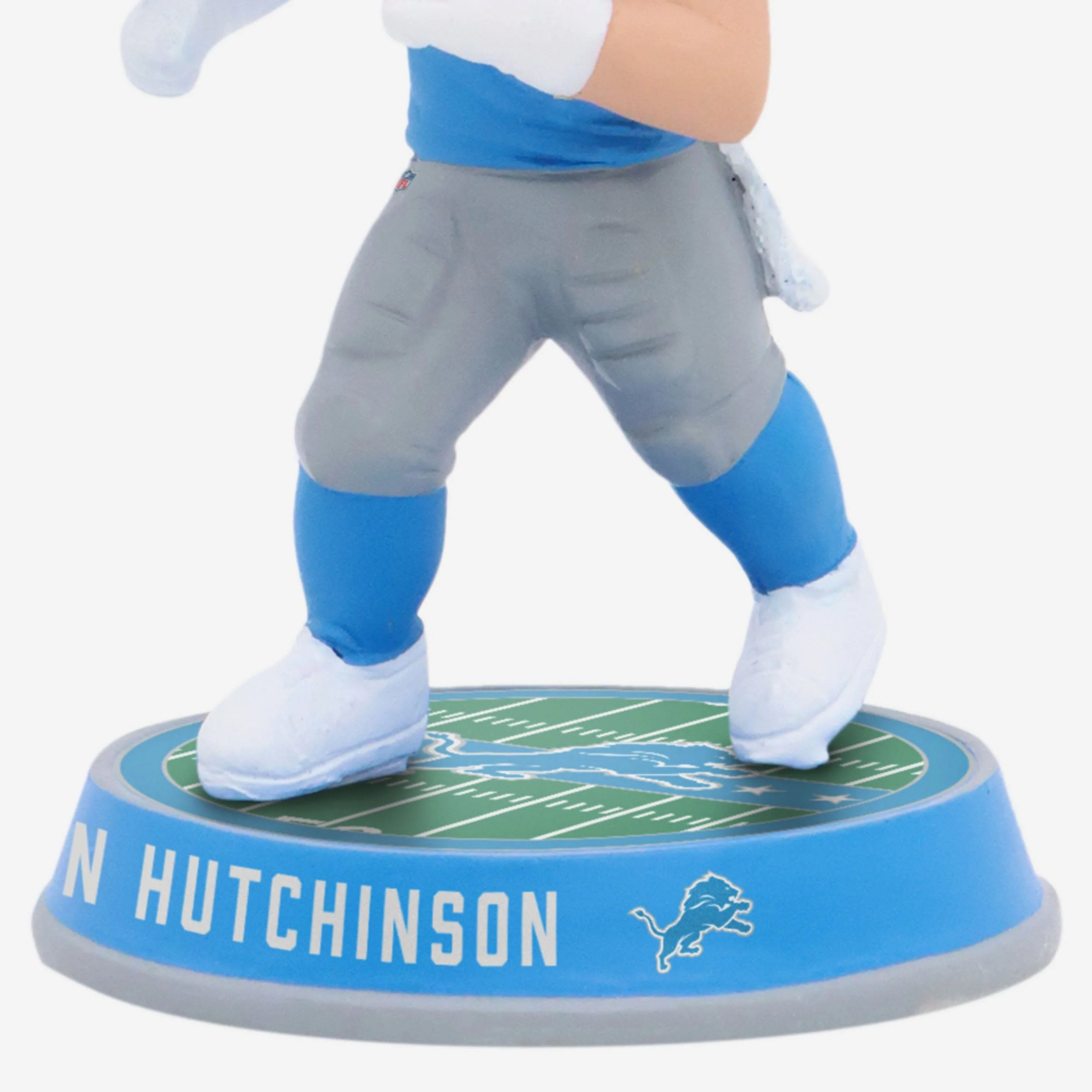 Aidan Hutchinson Detroit Lions Retro Uniform Field Stripe Mini Bighead Bobblehead - Image 3