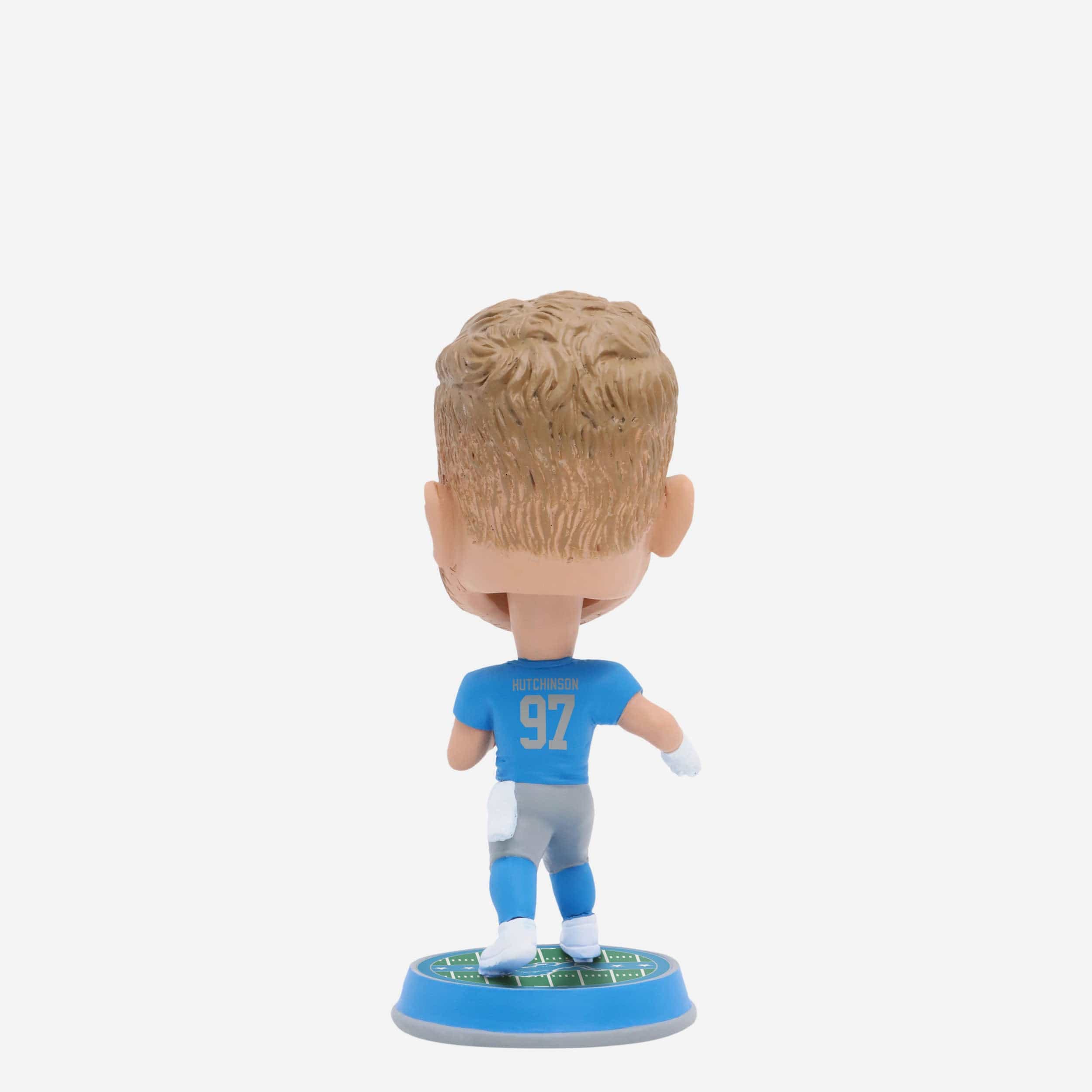 Aidan Hutchinson Detroit Lions Retro Uniform Field Stripe Mini Bighead Bobblehead - Image 5