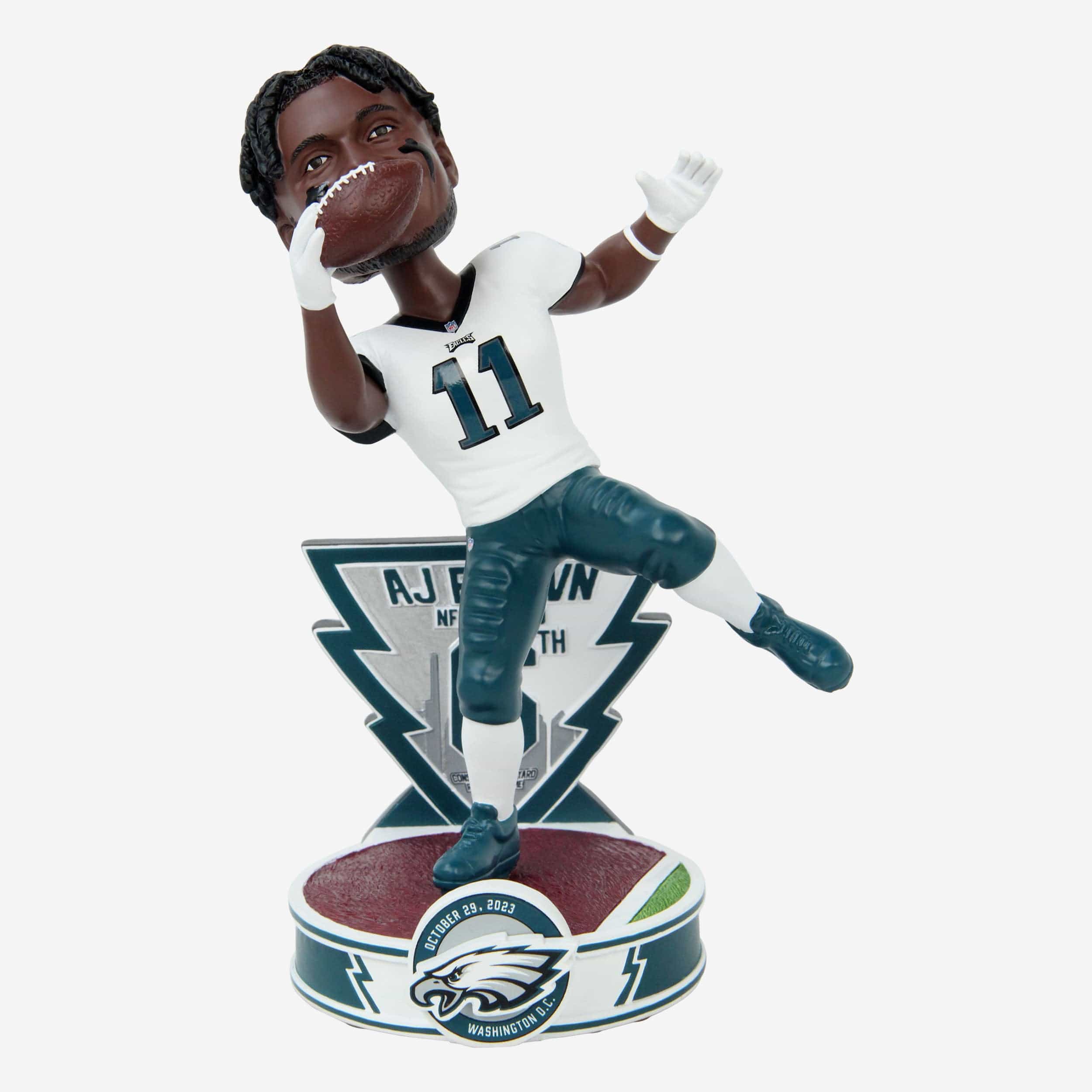 AJ Brown Philadelphia Eagles Consecutive 125-Yard Receiving Games Record Bobblehead