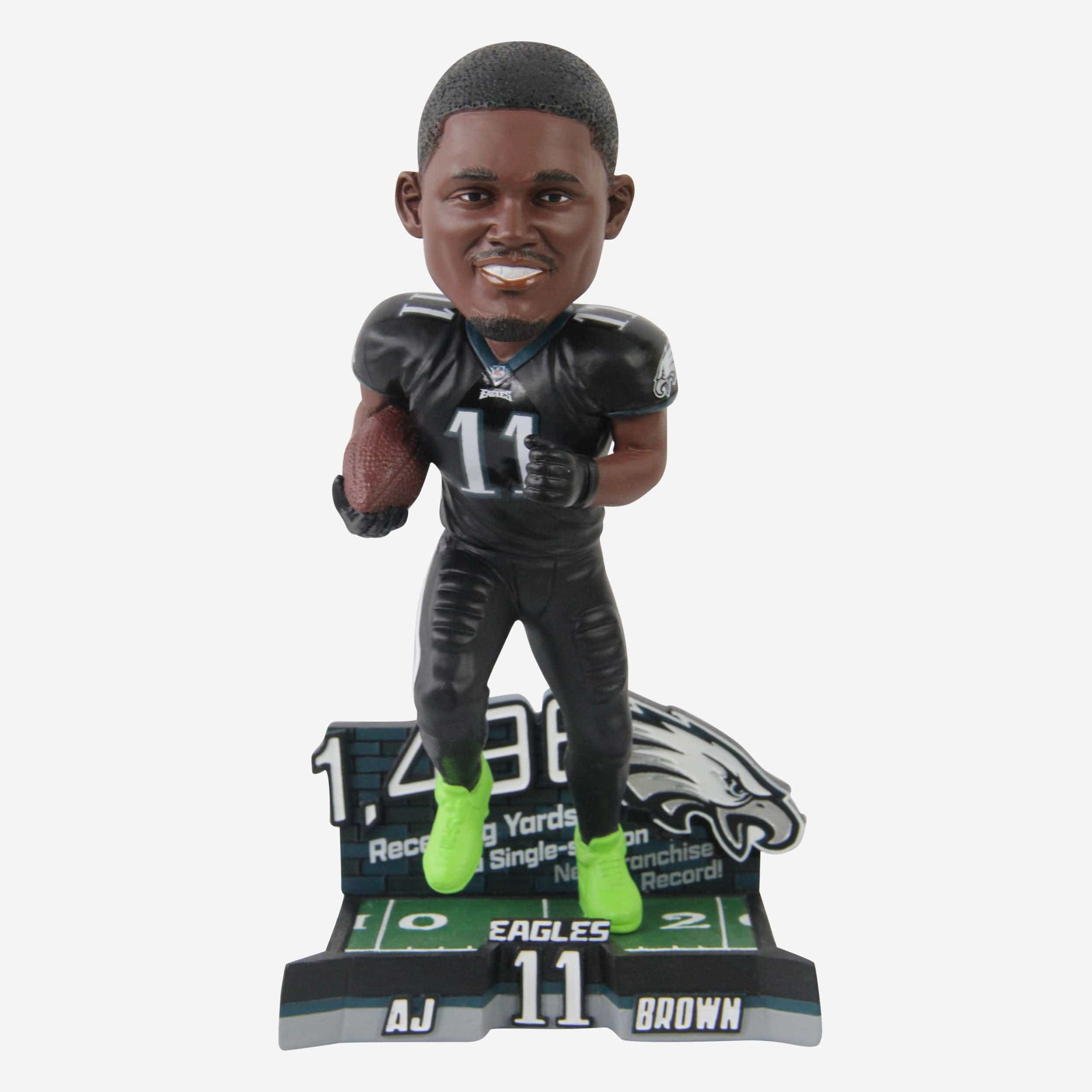 AJ Brown Philadelphia Eagles Franchise Single-Season Receiving Yards Record Bobblehead