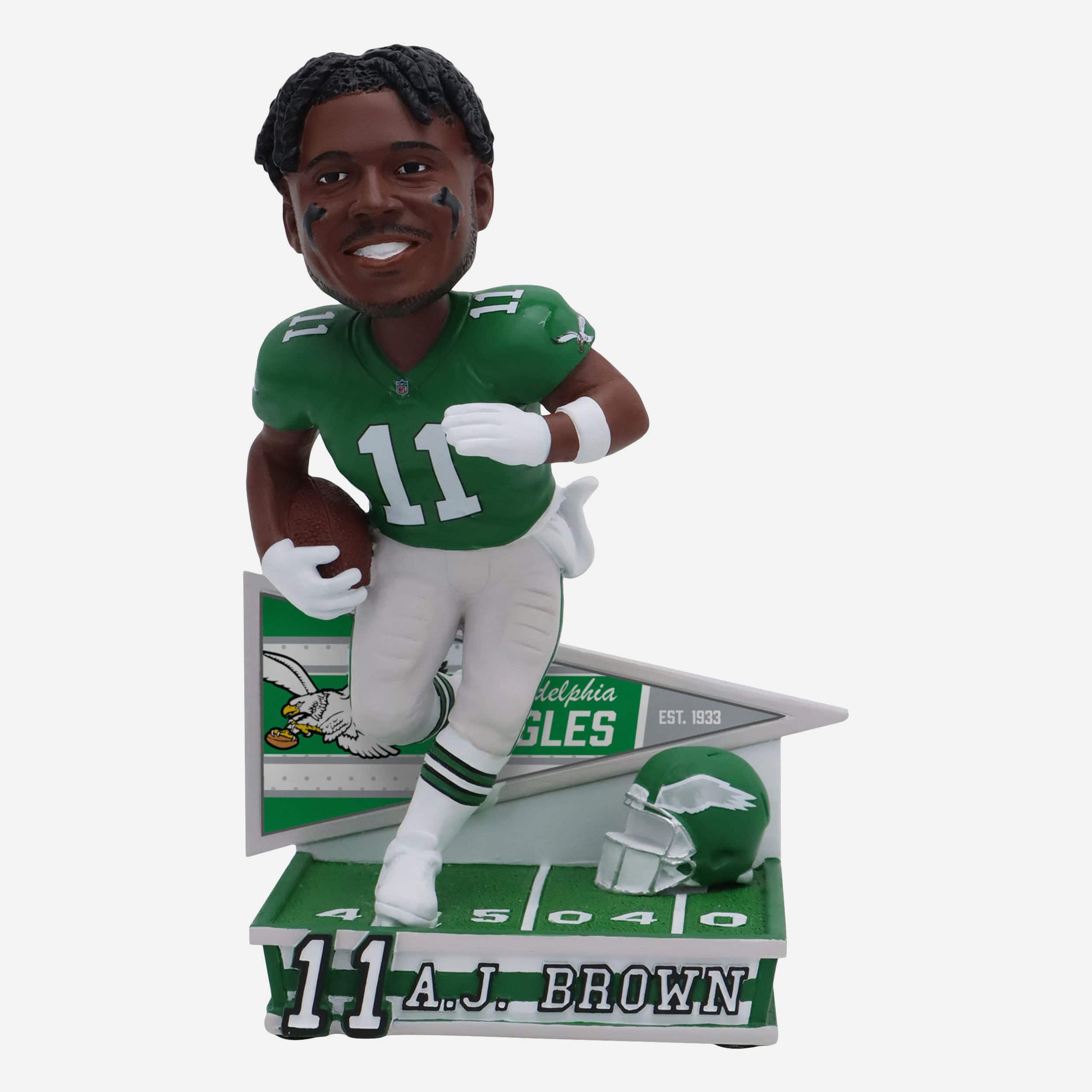AJ Brown Philadelphia Eagles Kelly Green Uniform Bobblehead