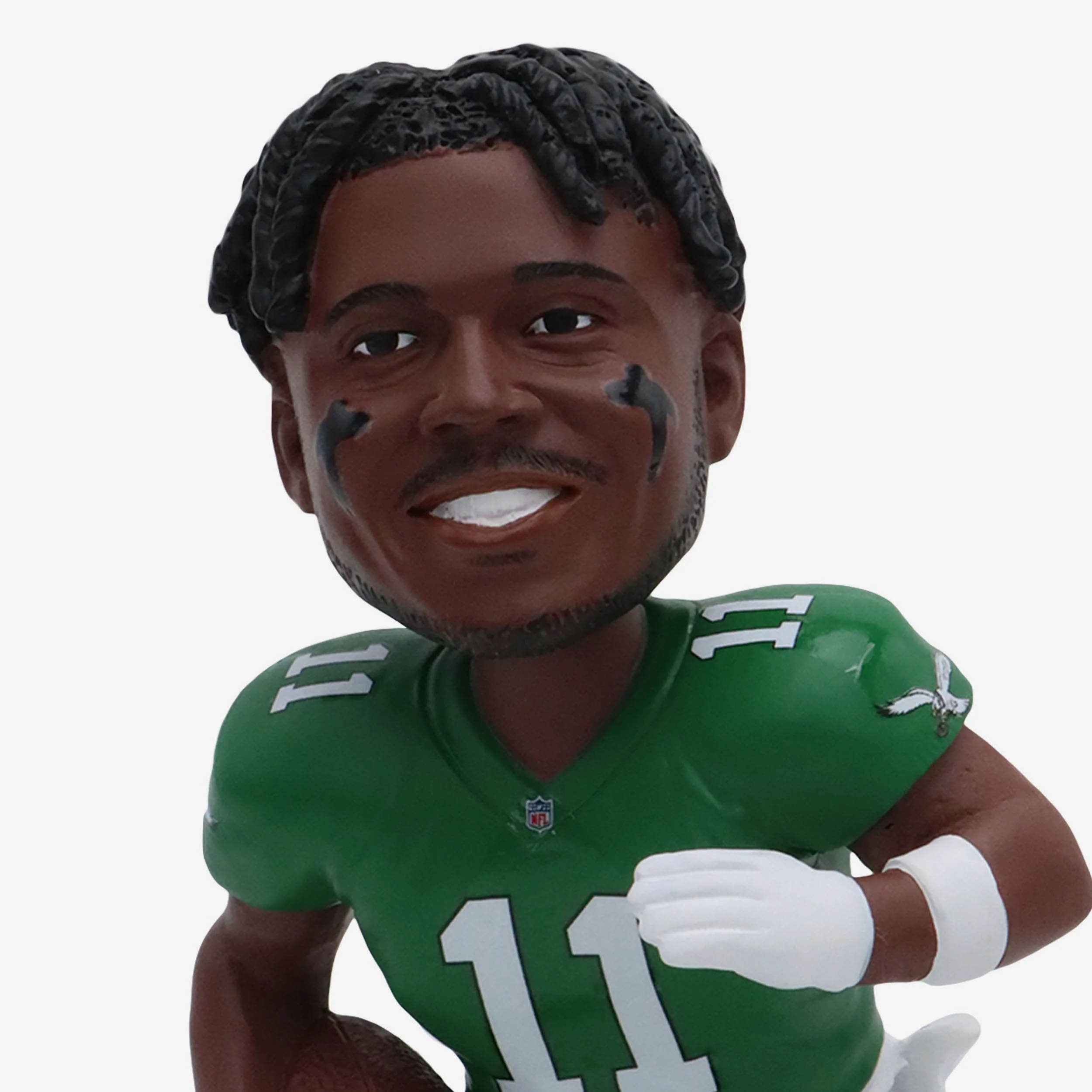 AJ Brown Philadelphia Eagles Kelly Green Uniform Bobblehead - Image 2