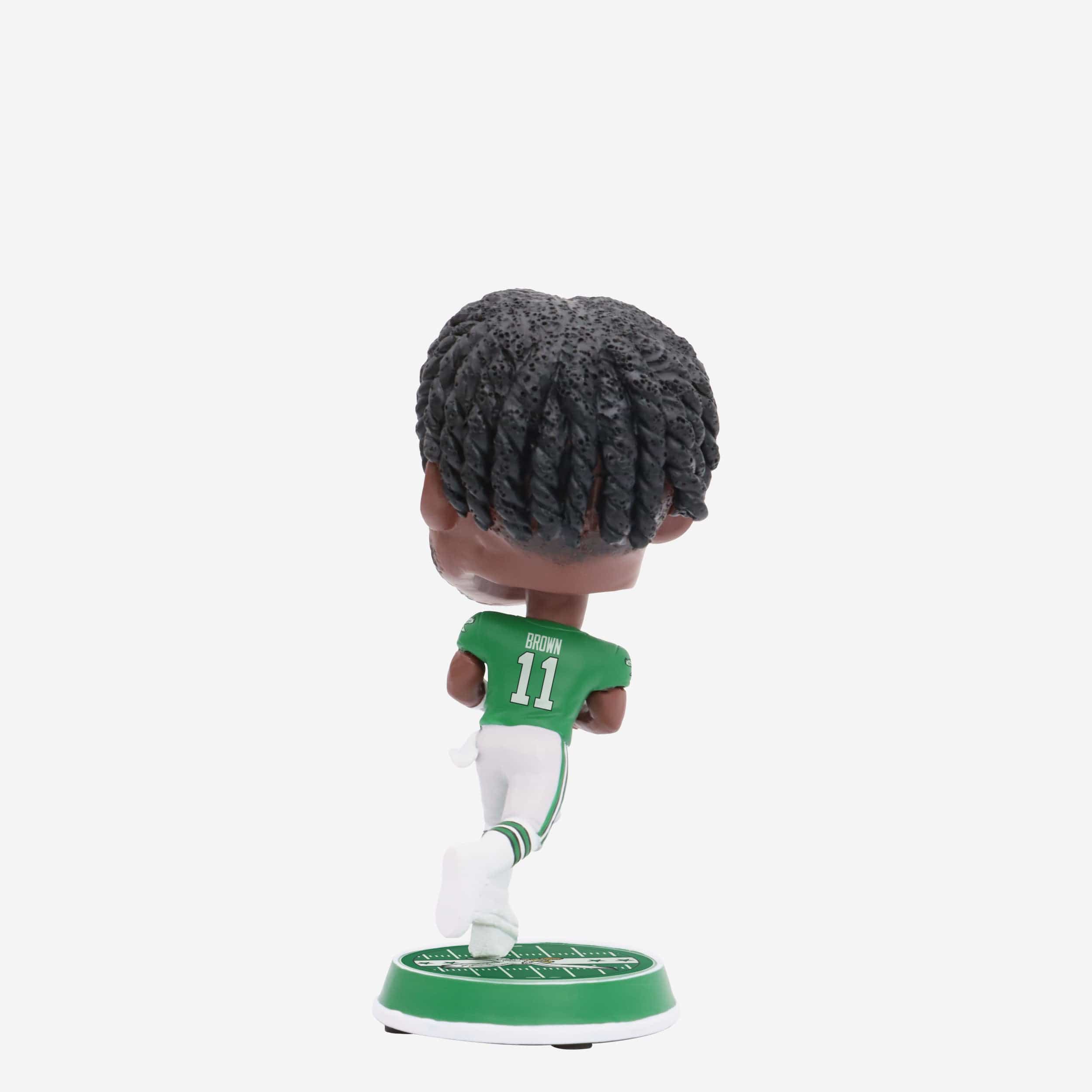 AJ Brown Philadelphia Eagles Kelly Green Uniform Field Stripe Mini Bighead Bobblehead - Image 5