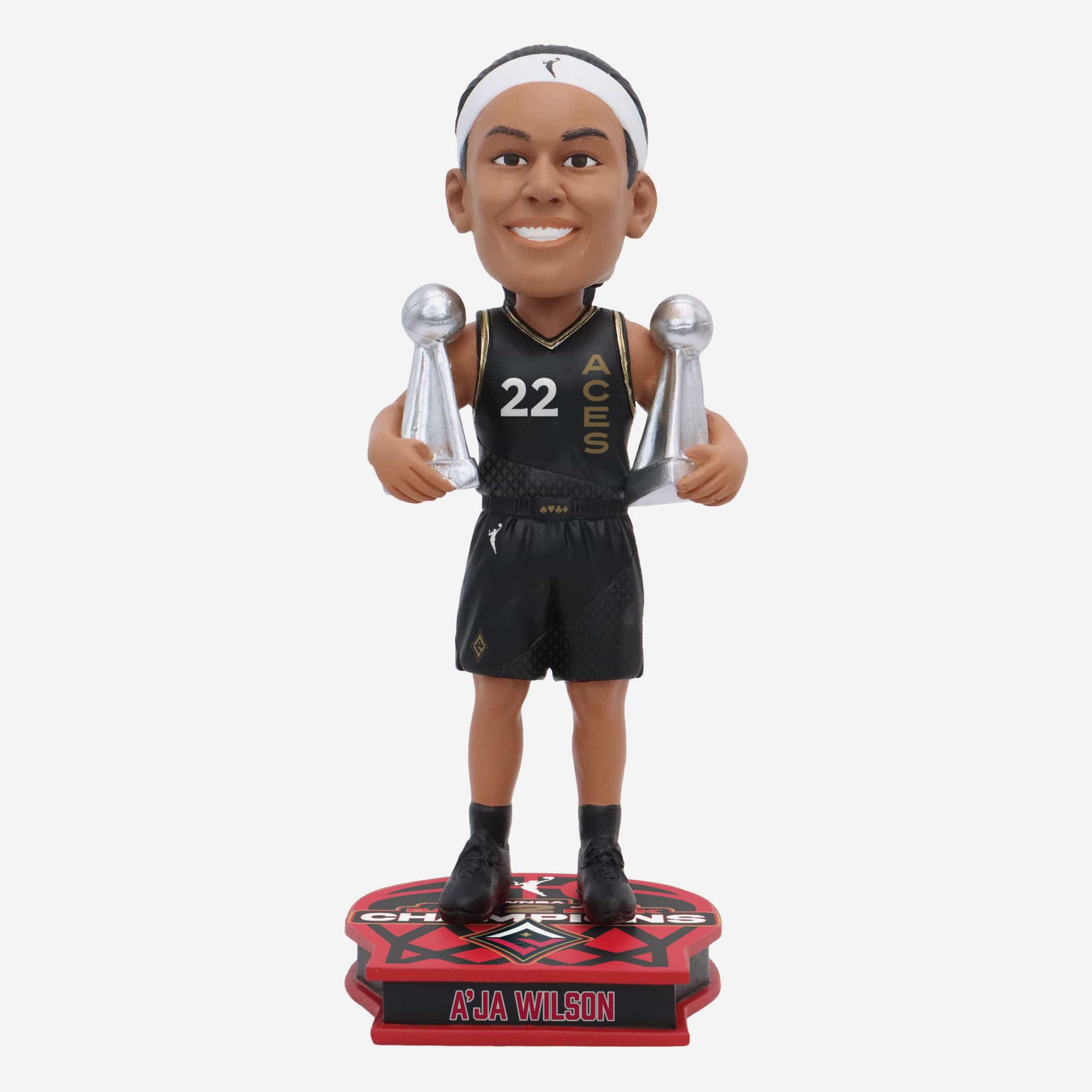 A'ja Wilson Las Vegas Aces 2023 WNBA Back To Back Champions Bobblehead