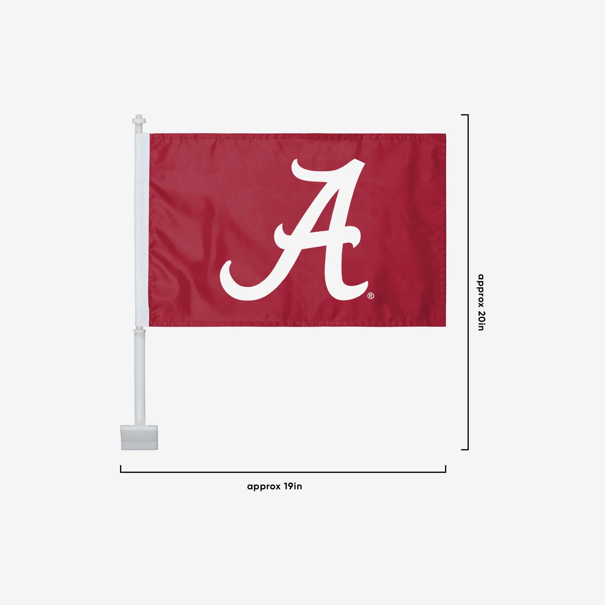 Alabama Crimson Tide 2 Pack Solid Car Flag - Image 3