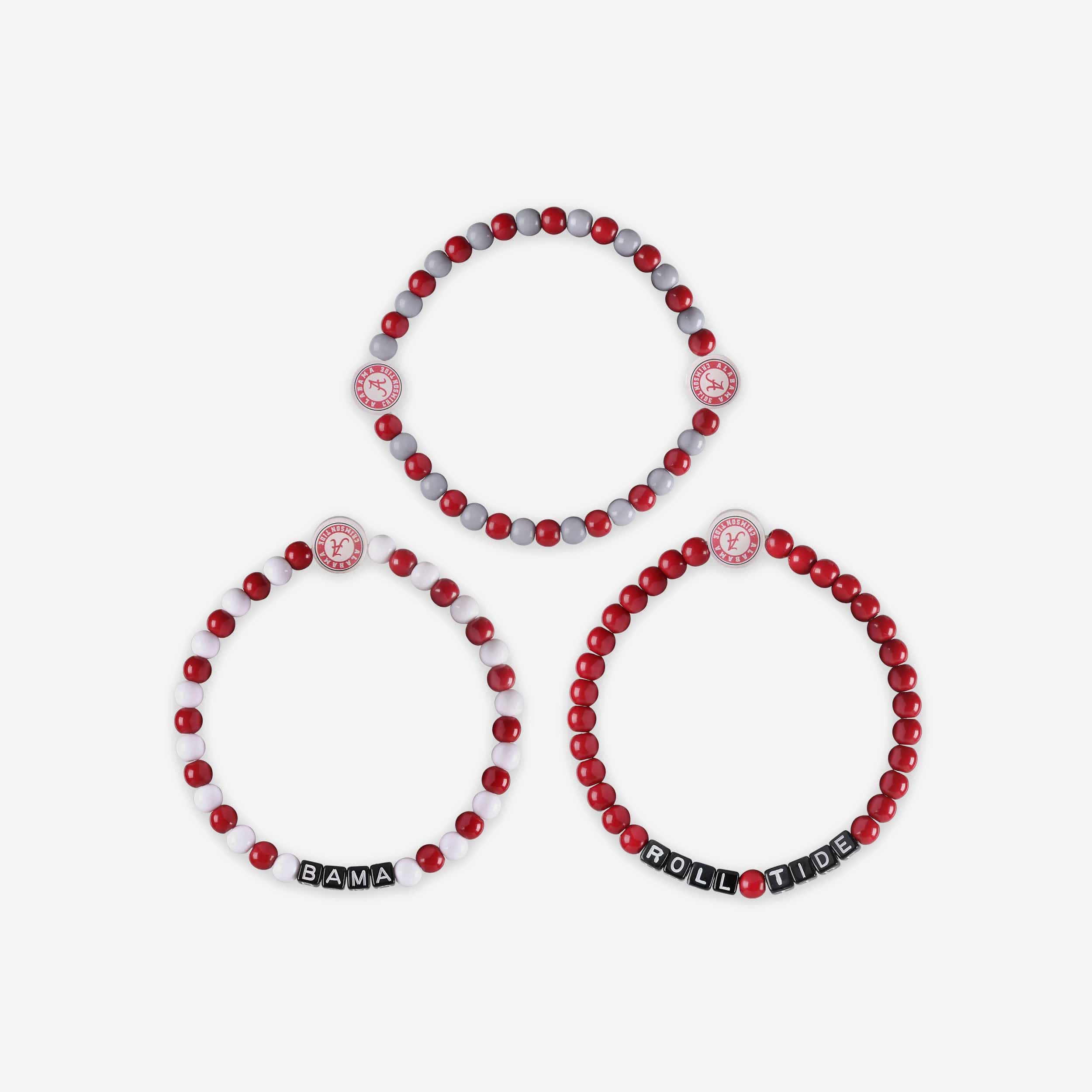 Alabama Crimson Tide 3 Pack Beaded Friendship Bracelet - Image 3