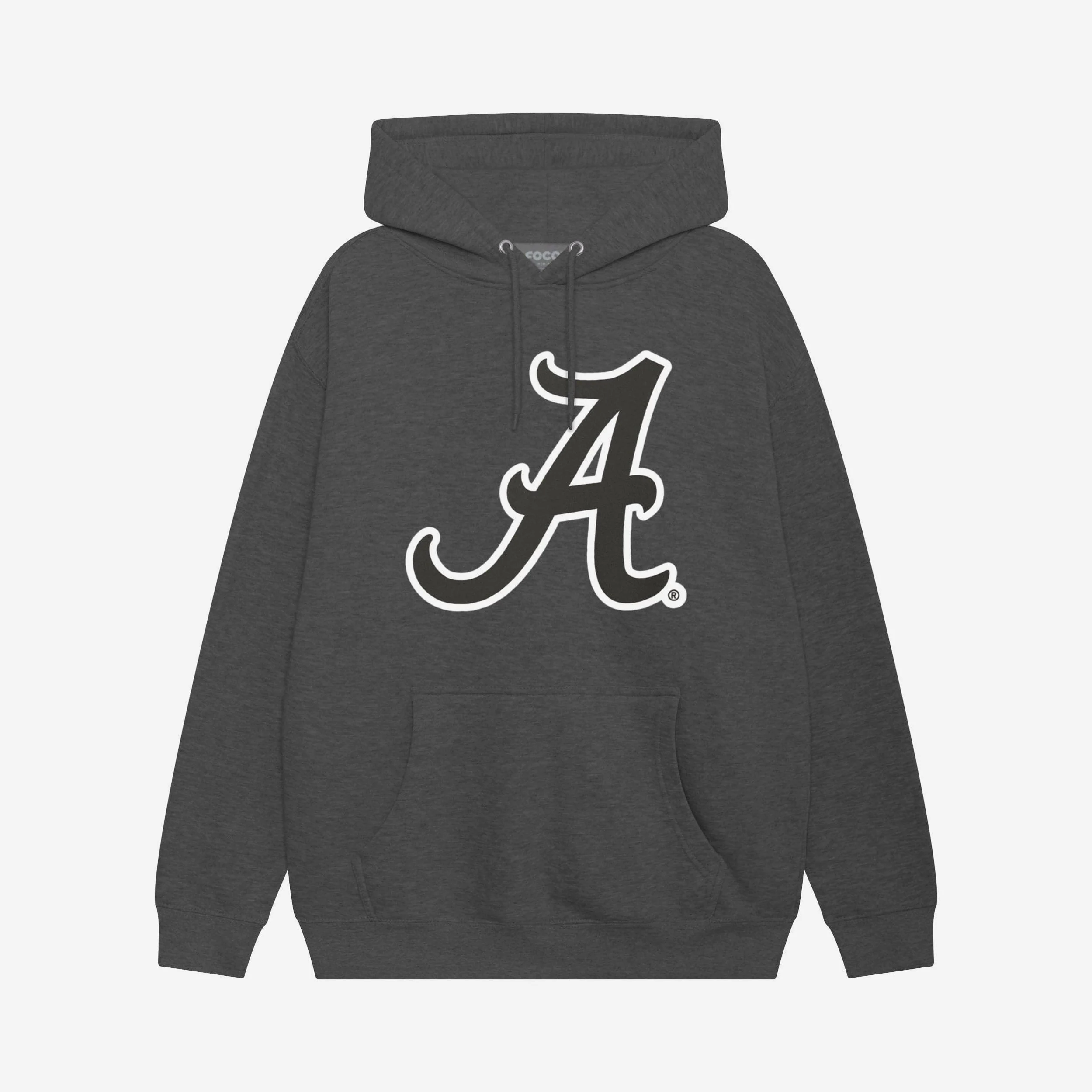 Alabama Crimson Tide Black & White Primary Logo Hoodie