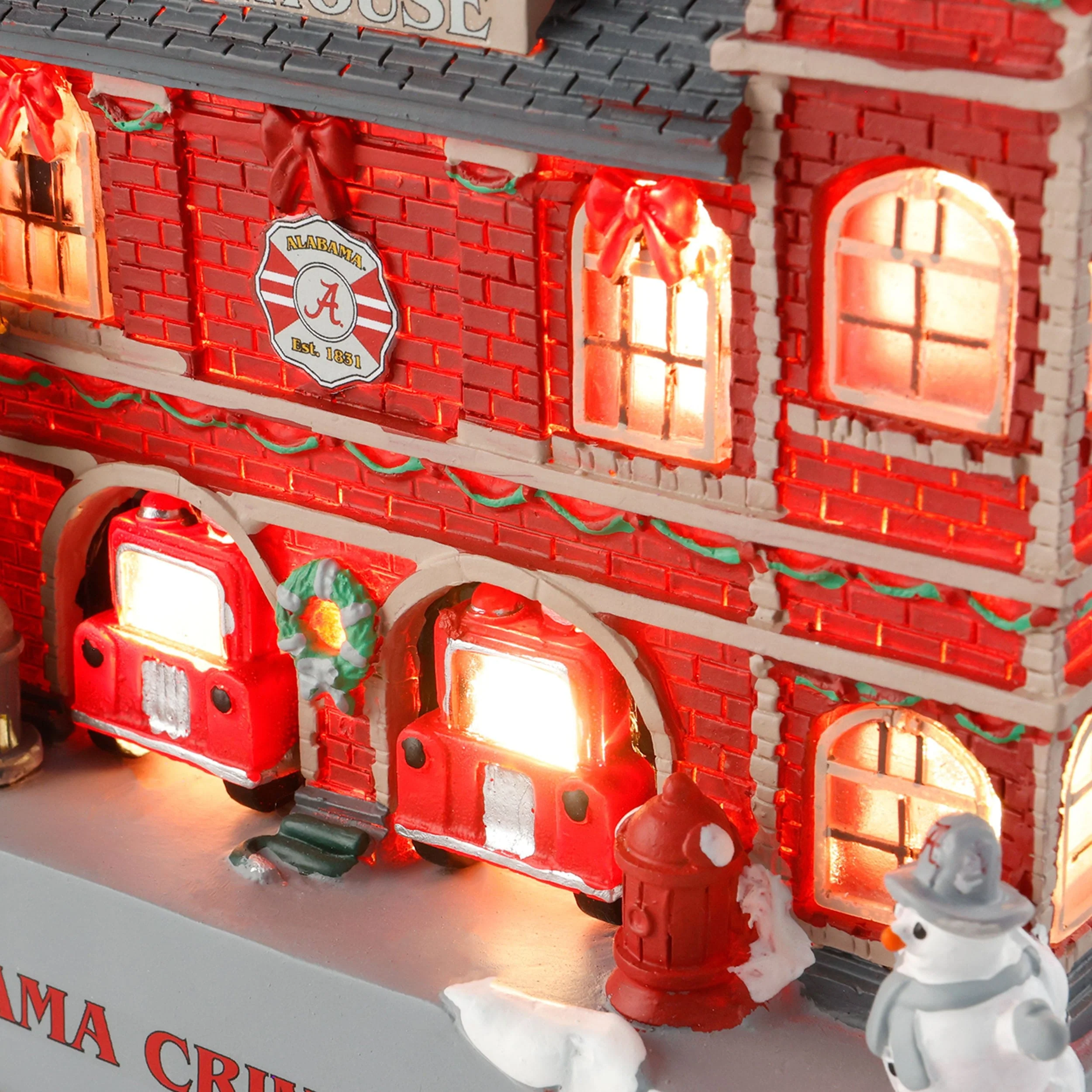 Alabama Crimson Tide Light Up Resin Team Firehouse - Image 3
