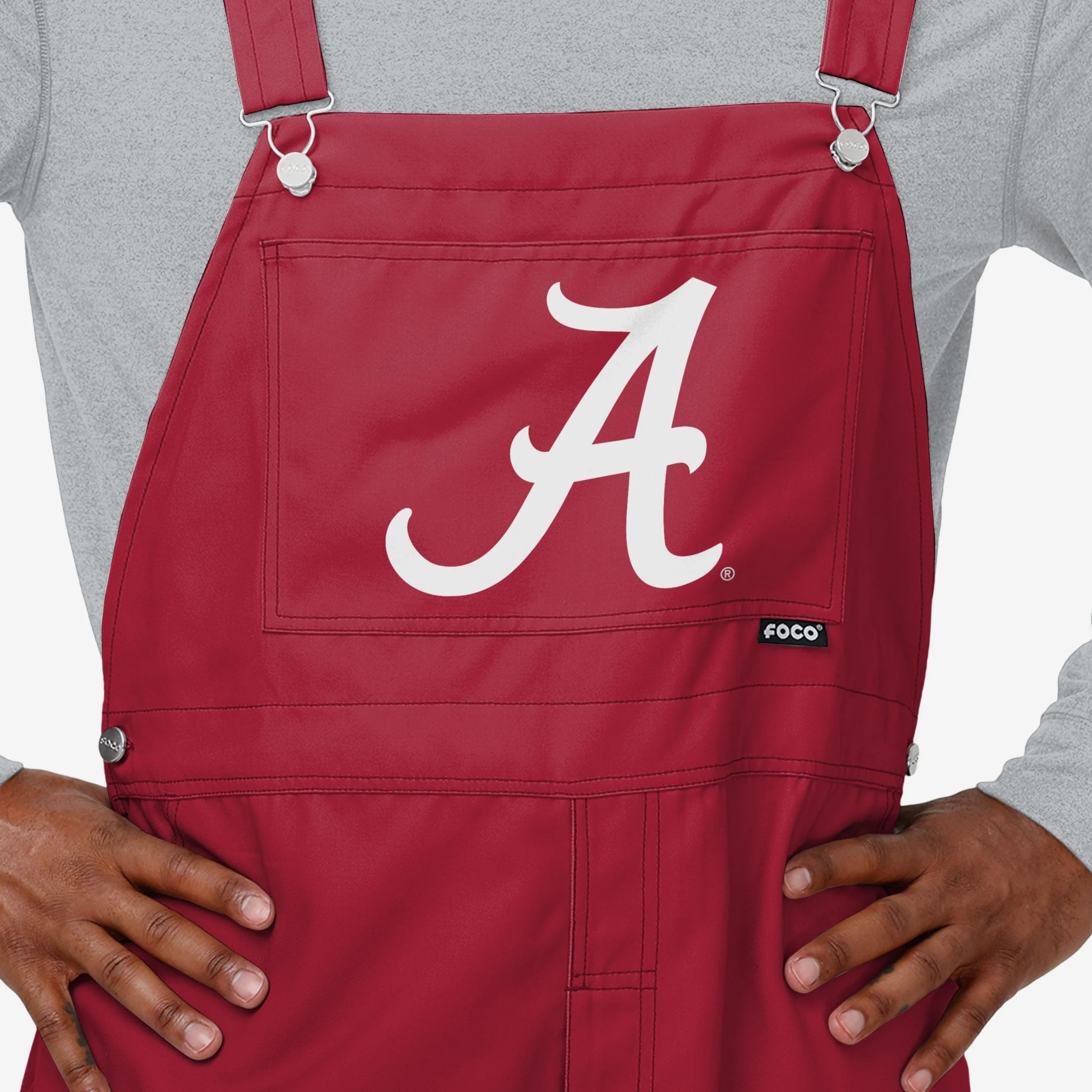 Alabama Crimson Tide Mens Big Logo Bib Overalls - Image 4