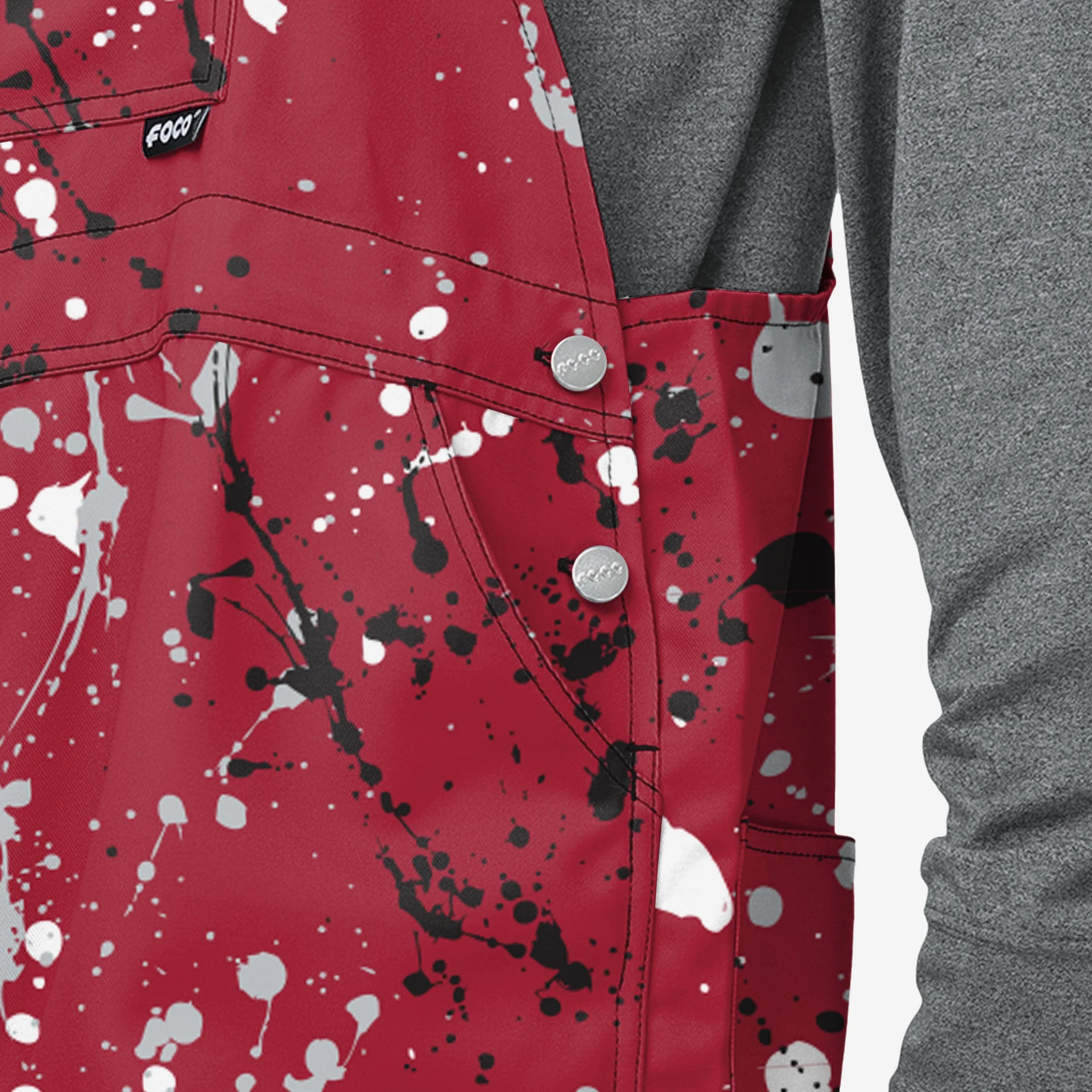 Alabama Crimson Tide Mens Paint Splatter Bib Overalls - Image 5