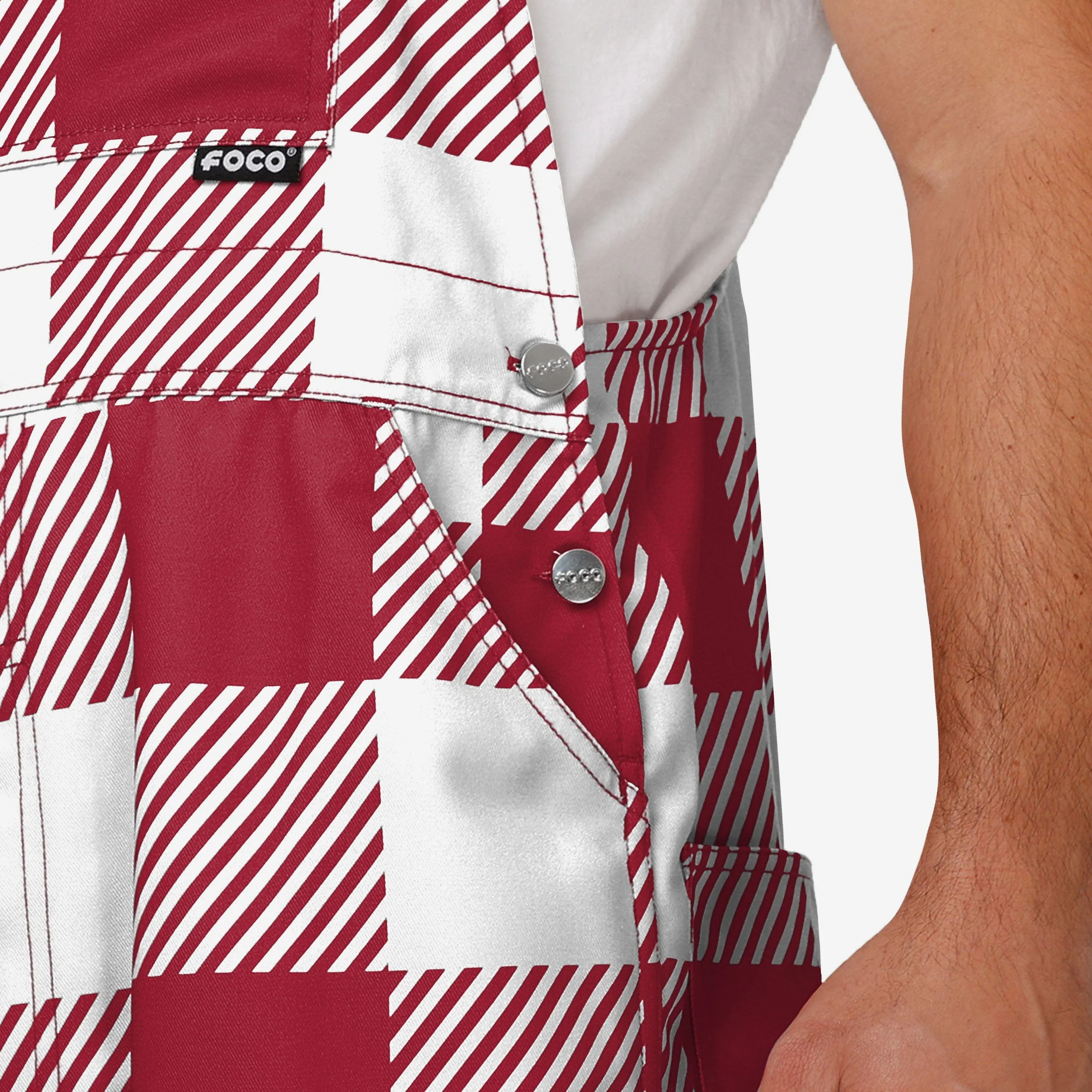 Alabama Crimson Tide Mens Plaid Bib Overalls - Image 5