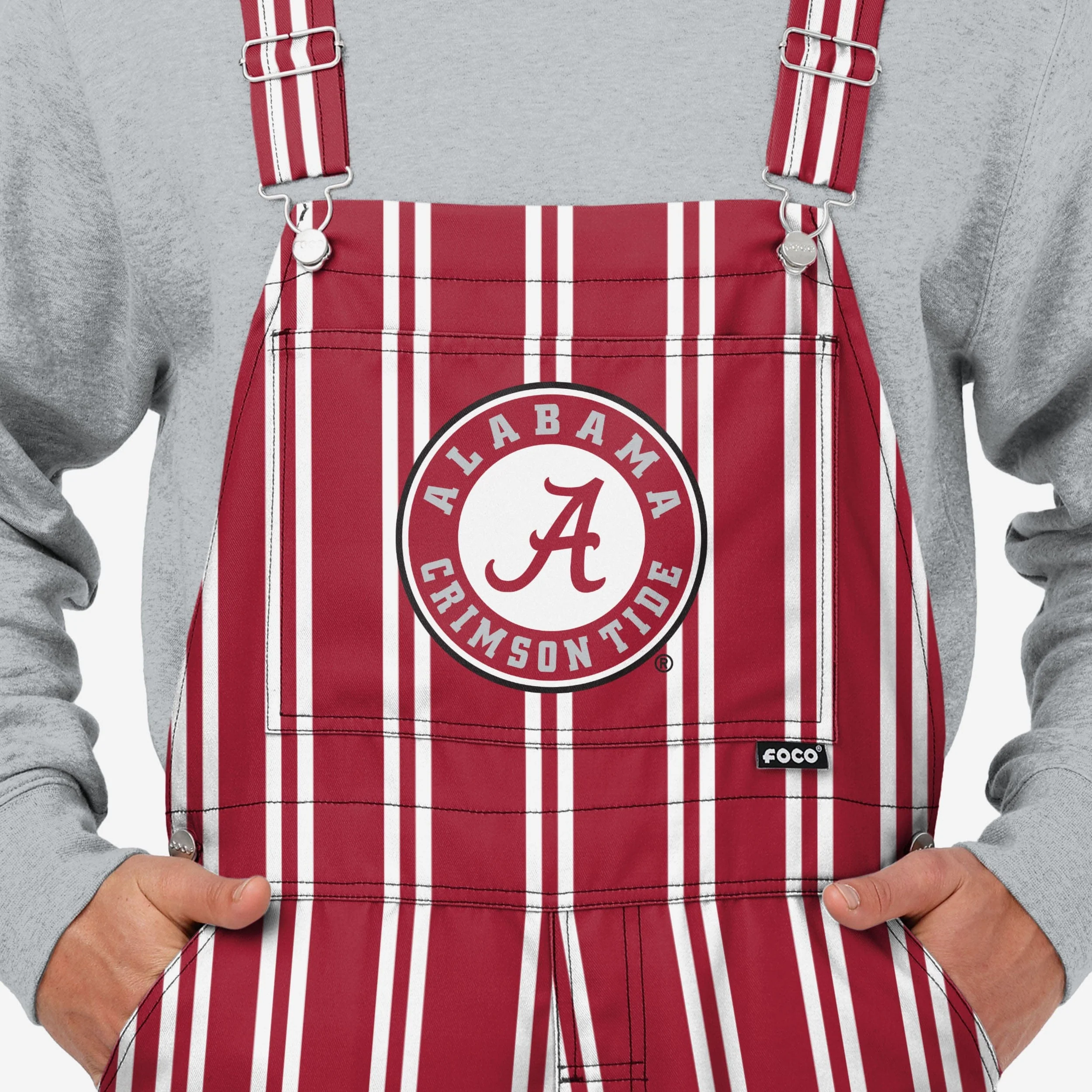 Alabama Crimson Tide Mens Sideline Spirit Bib Overalls - Image 4