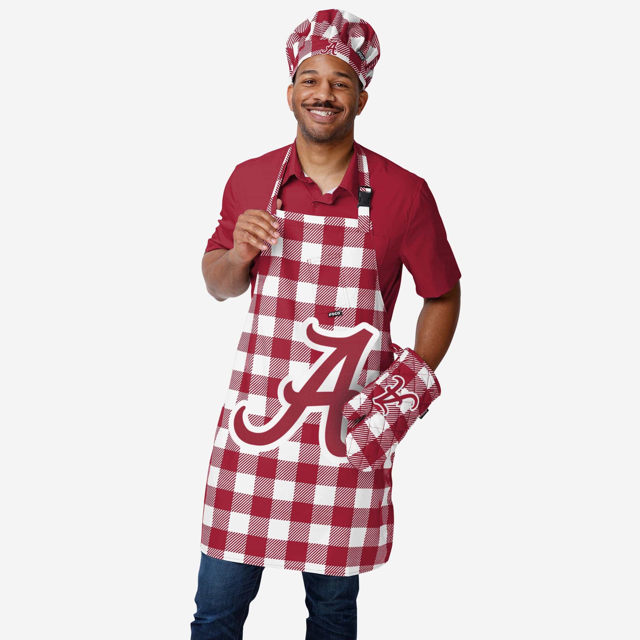 Alabama Crimson Tide Plaid Chef Hat - Image 2
