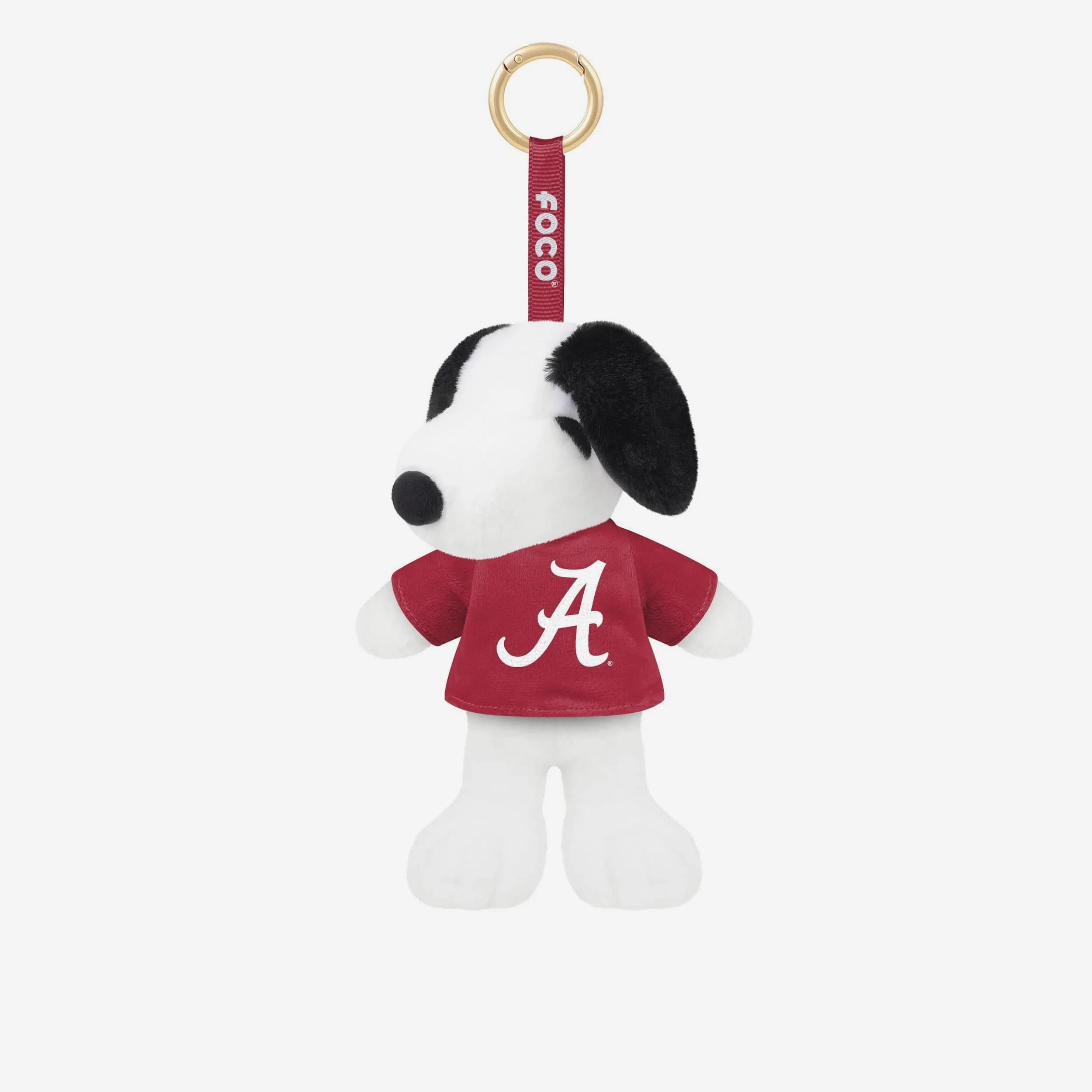 Alabama Crimson Tide Plush Snoopy Peanuts Bag Charm Keychain