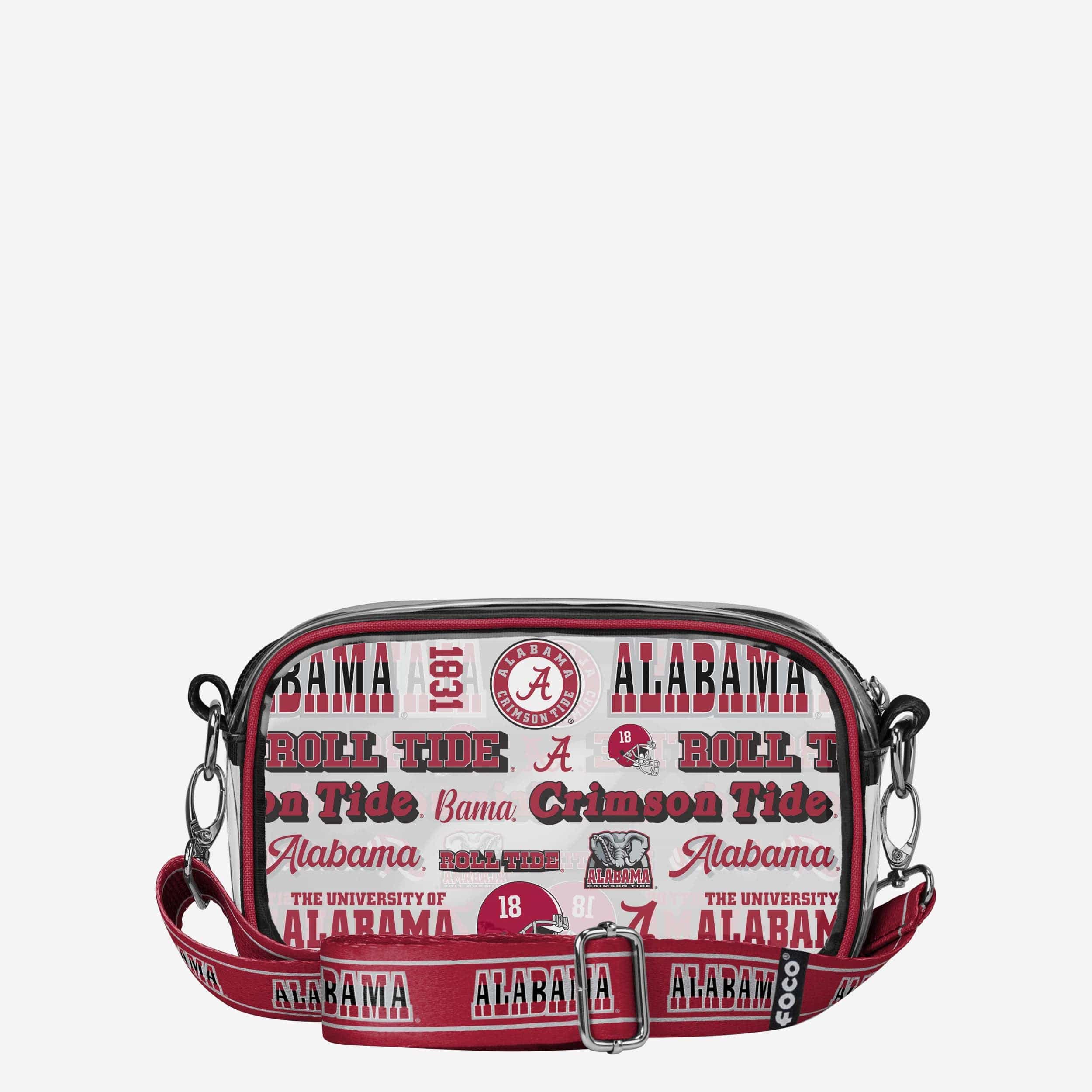 Alabama Crimson Tide Repeat Retro Print Clear Crossbody Bag - Image 4