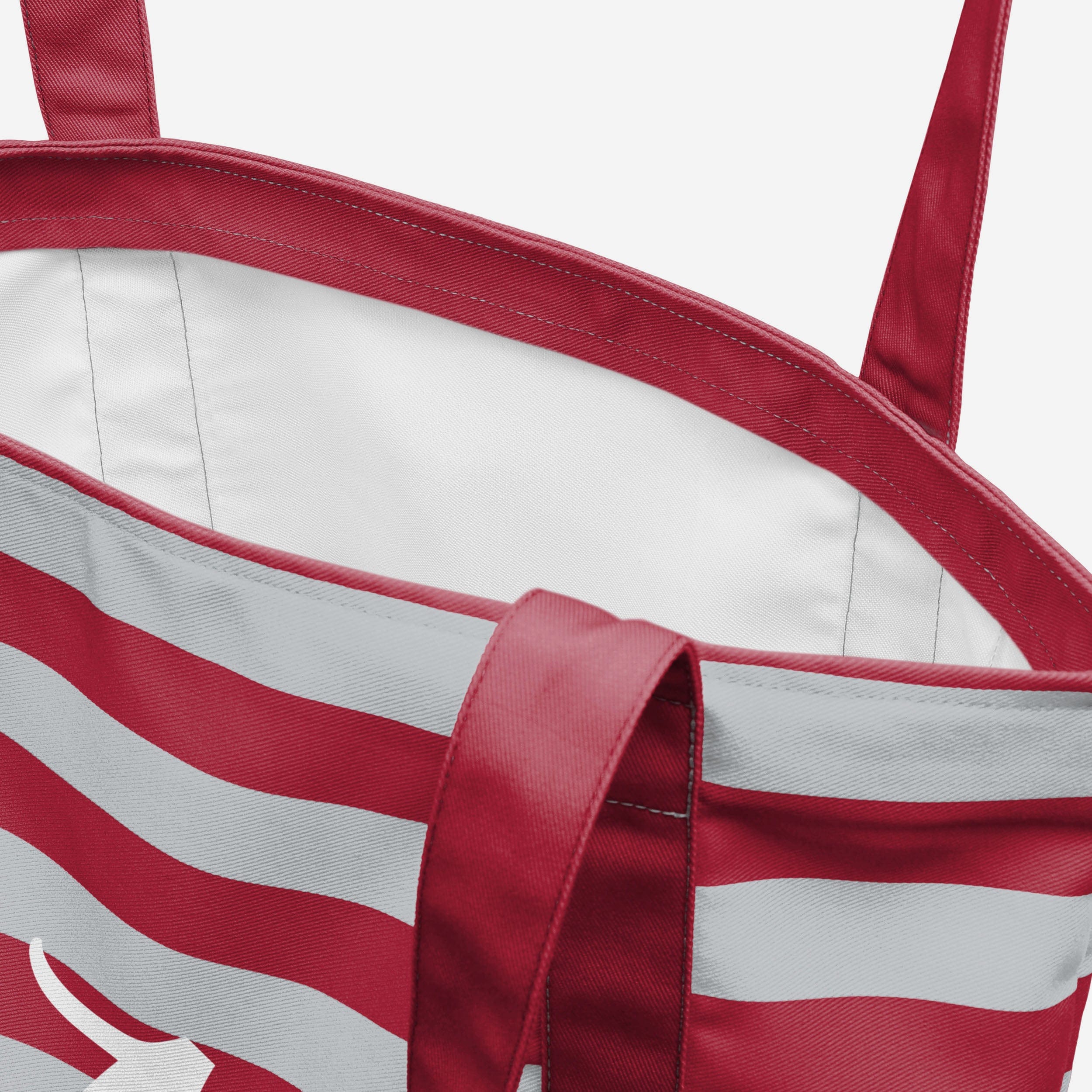 Alabama Crimson Tide Team Stripe Canvas Tote Bag - Image 4
