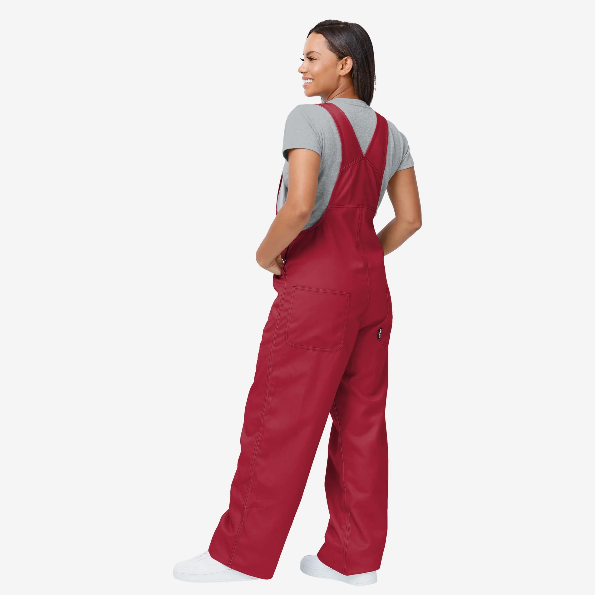 Alabama Crimson Tide Womens Big Logo Bib Overalls - Image 2