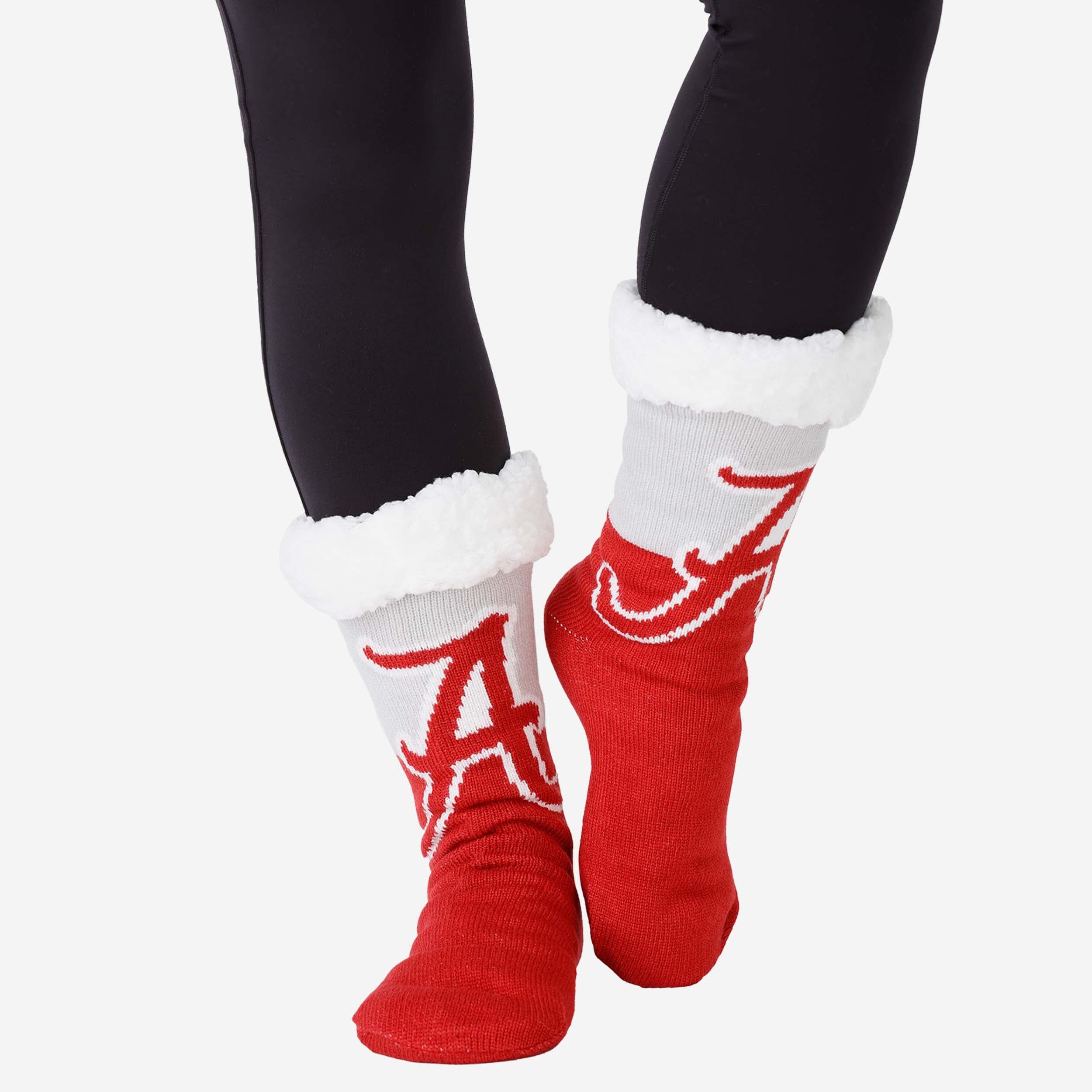 Alabama Crimson Tide Womens Fan Footy 3 Pack Slipper Socks - Image 2