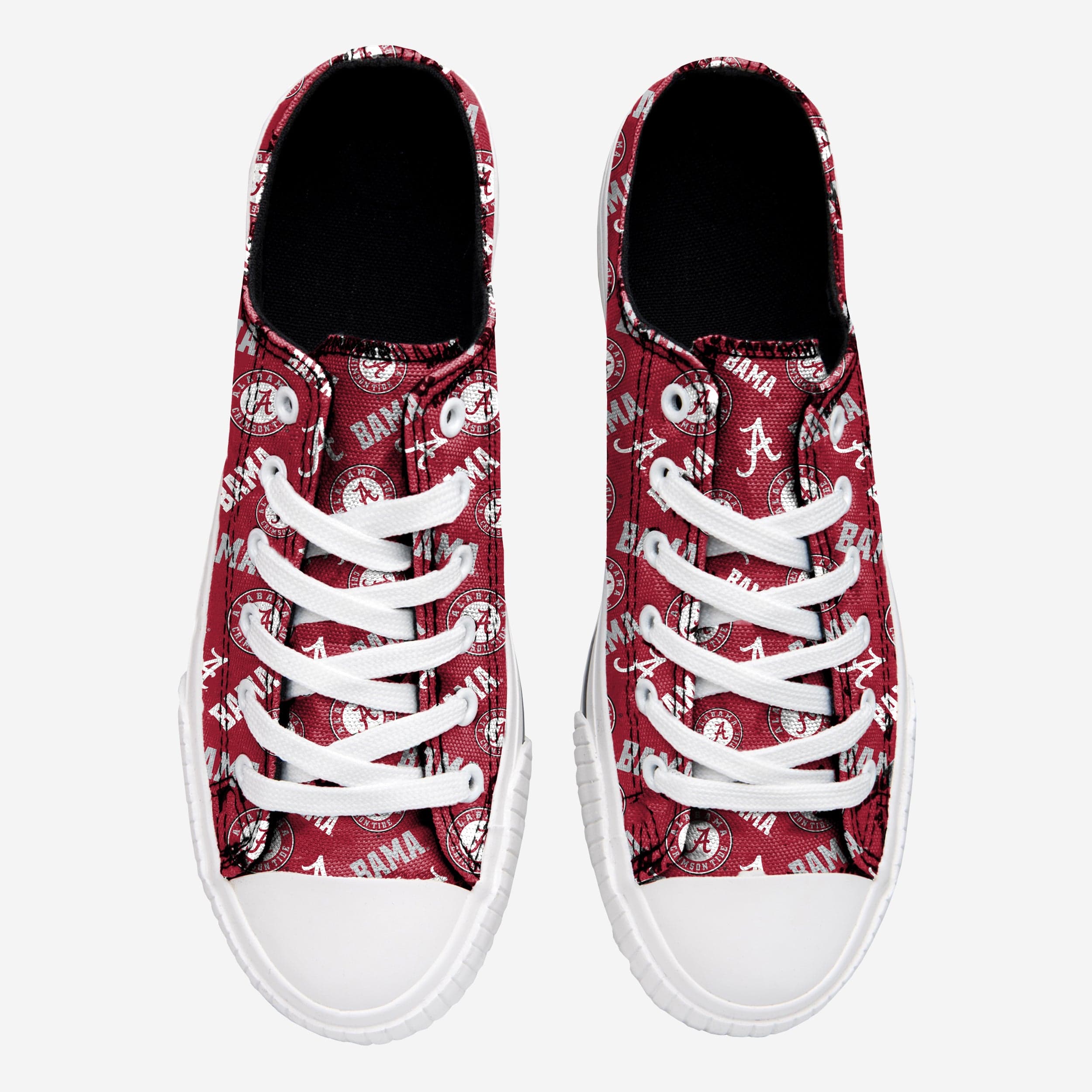 Alabama Crimson Tide Womens Low Top Repeat Print Canvas Shoe - Image 3