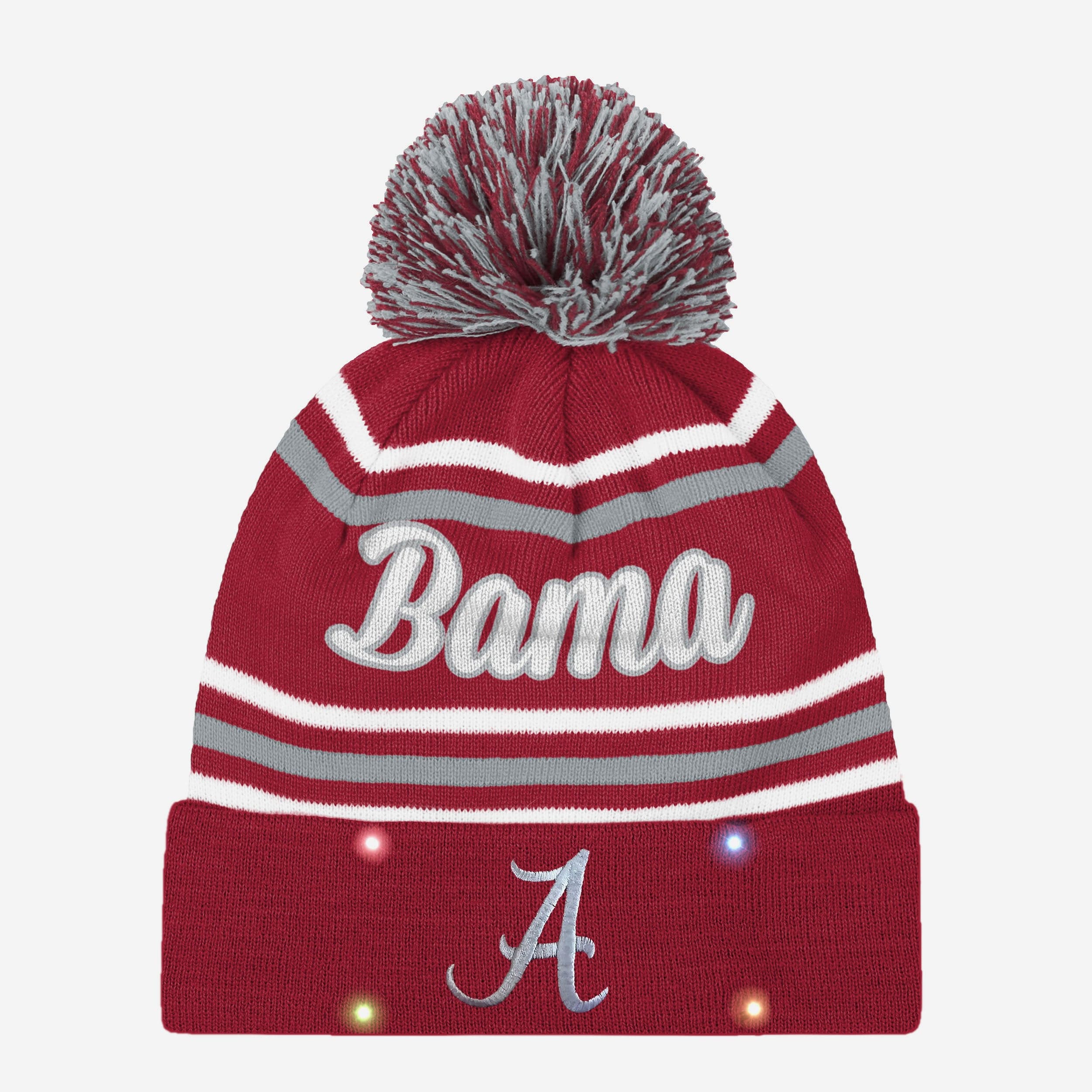 Alabama Crimson Tide Womens Wordmark Script Light Up Beanie - Image 2