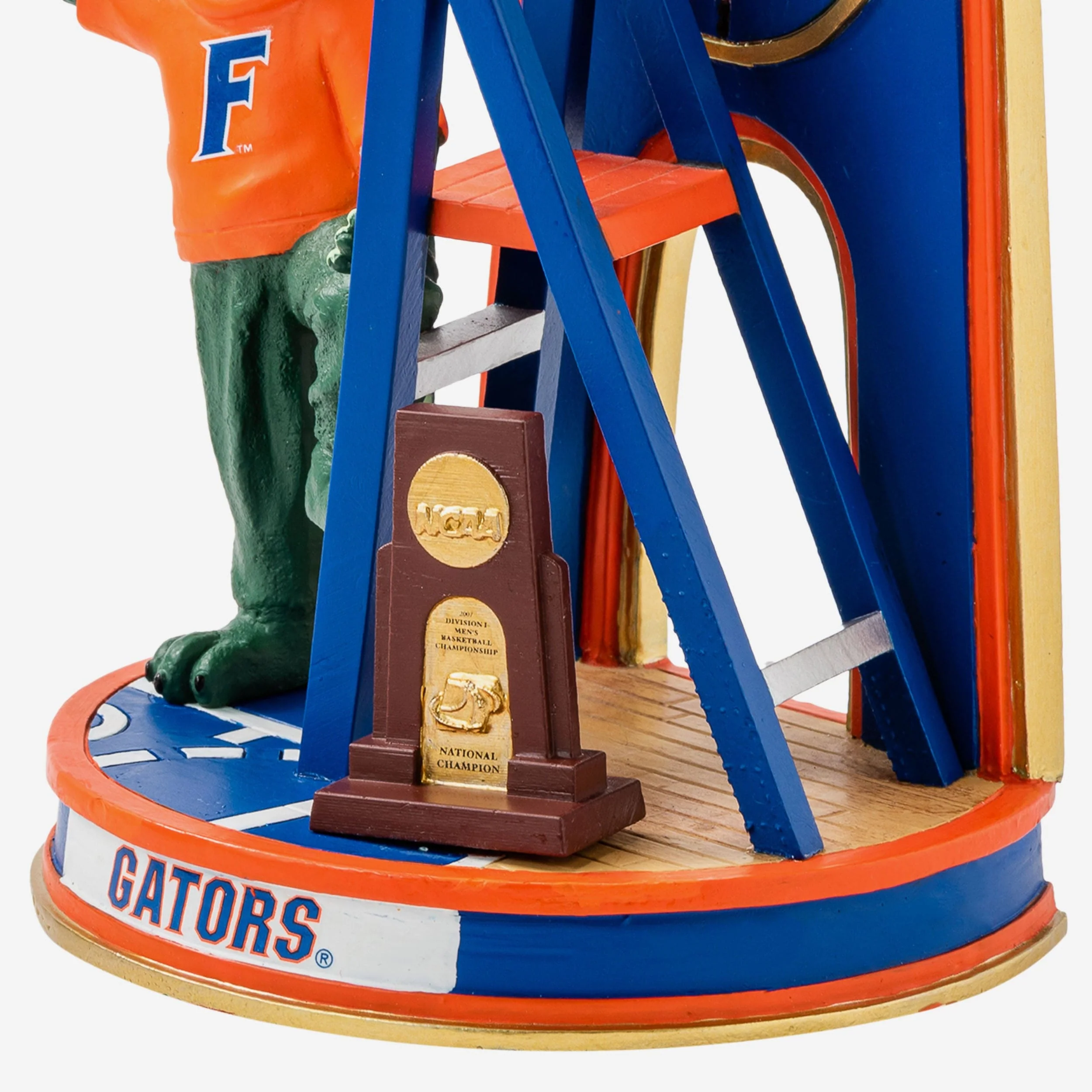 Albert Florida Gators 2007 Mens Basketball National Champions Cutting The Net Mascot Mini Bobblehead Scene - Image 3