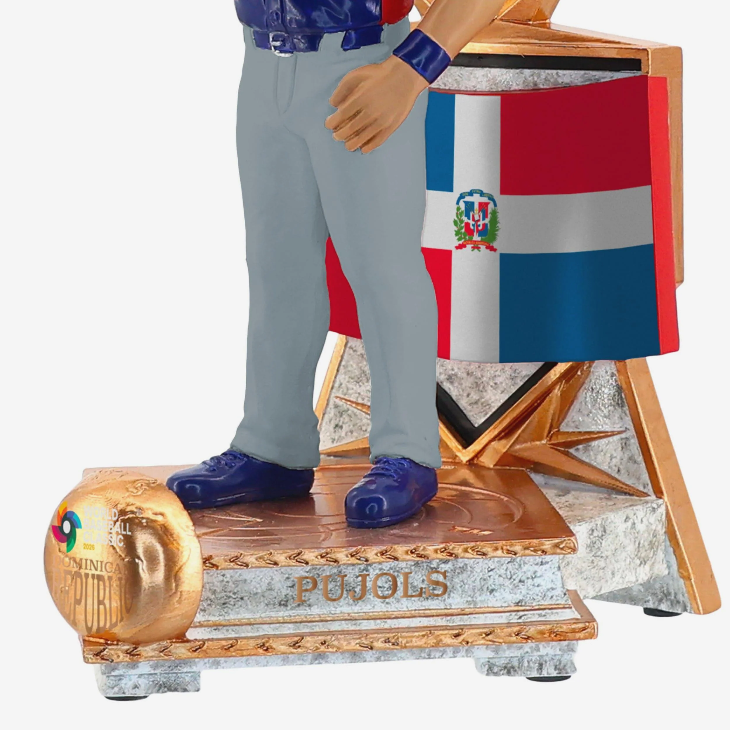 Albert Pujols Dominican Republic 2026 World Baseball Classic Flag Bobblehead - Image 3