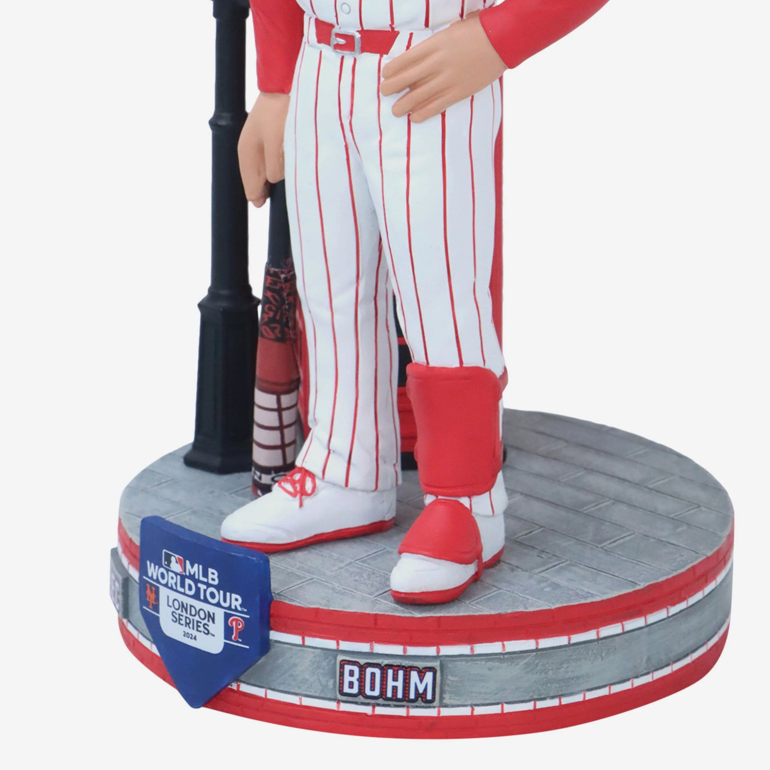 Alec Bohm Philadelphia Phillies 2024 MLB London Series Phonebooth Bat Bobblehead - Image 3