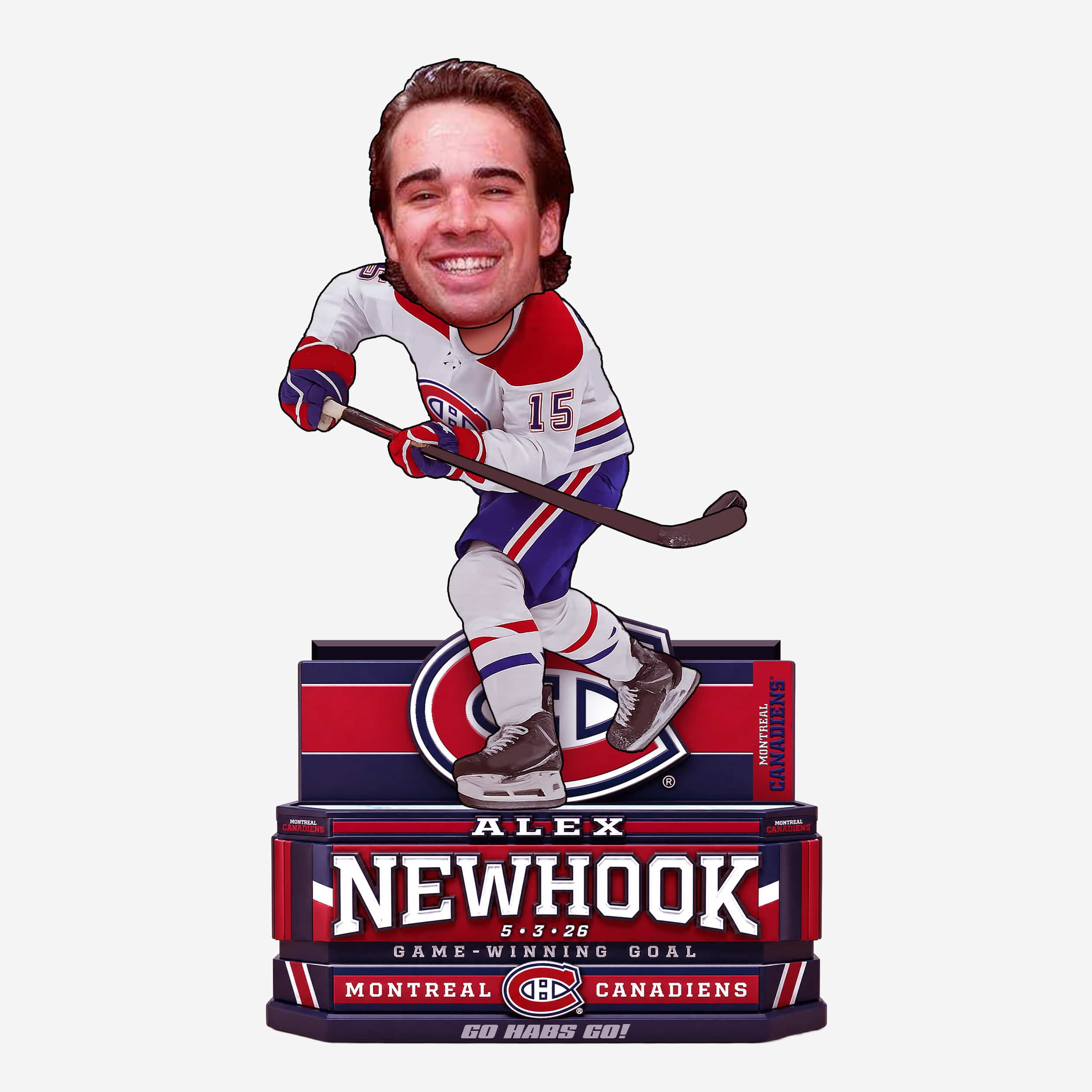 Alex Newhook Montreal Canadiens 2026 Playoffs Game 7 Winner Bobblehead