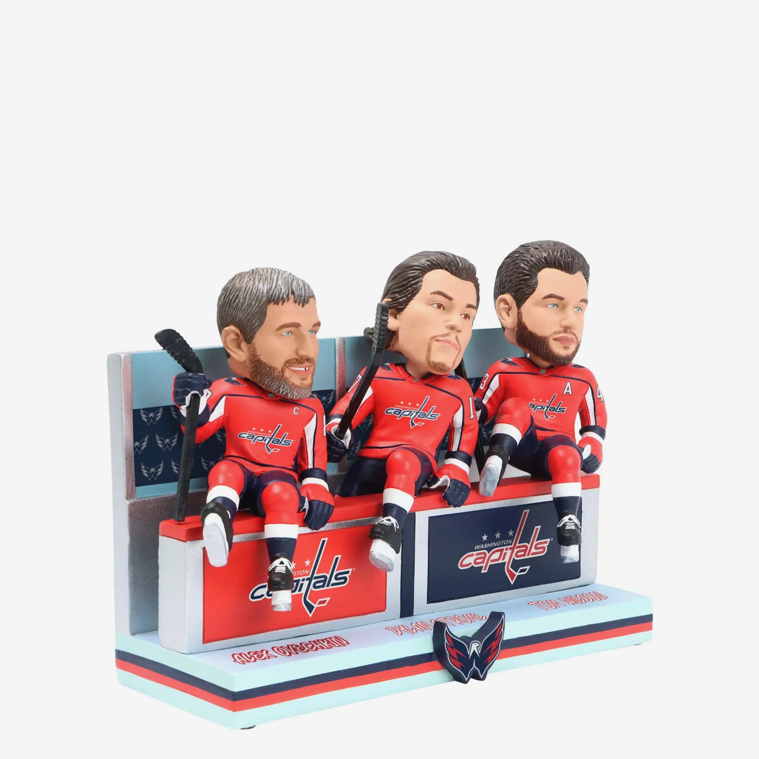 Alex Ovechkin & Dylan Strome & Tom Wilson Washington Capitals Line Change Bobblehead - Image 5