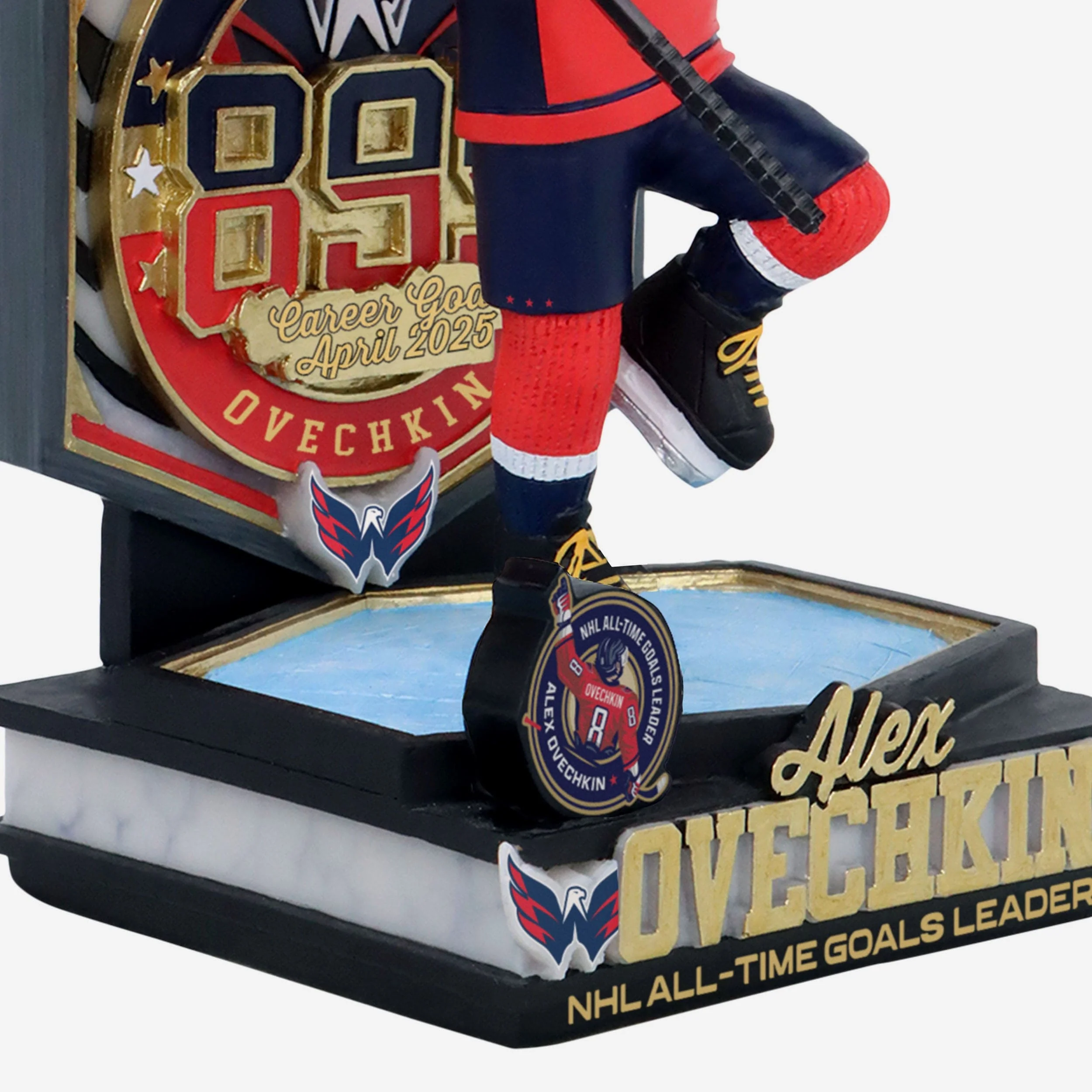 Alex Ovechkin Washington Capitals NHL All-Time Goals Leader Bighead Bobblehead - Image 3