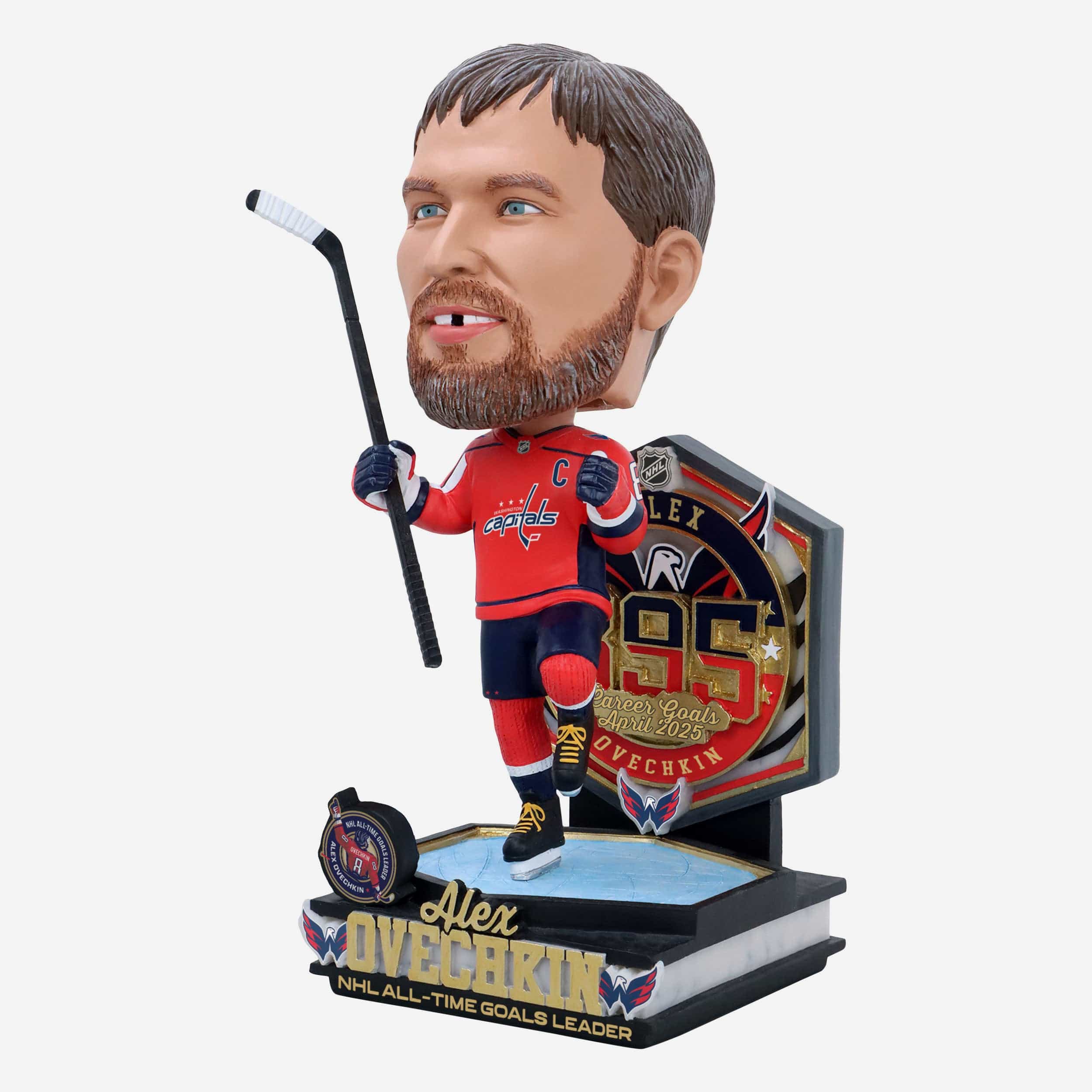 Alex Ovechkin Washington Capitals NHL All-Time Goals Leader Bighead Bobblehead - Image 4