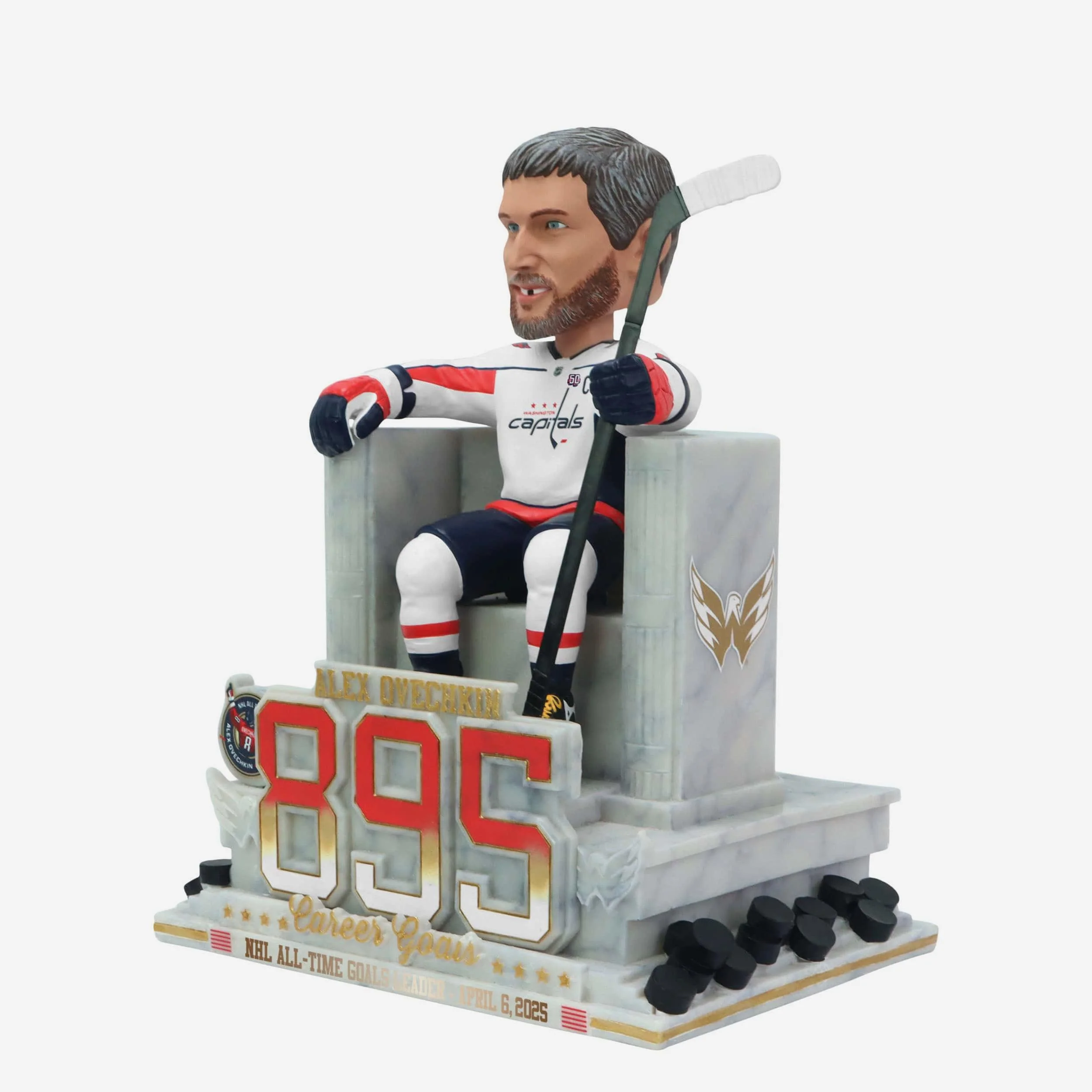 Alex Ovechkin Washington Capitals NHL All-Time Goals Leader Bobblehead - Image 4